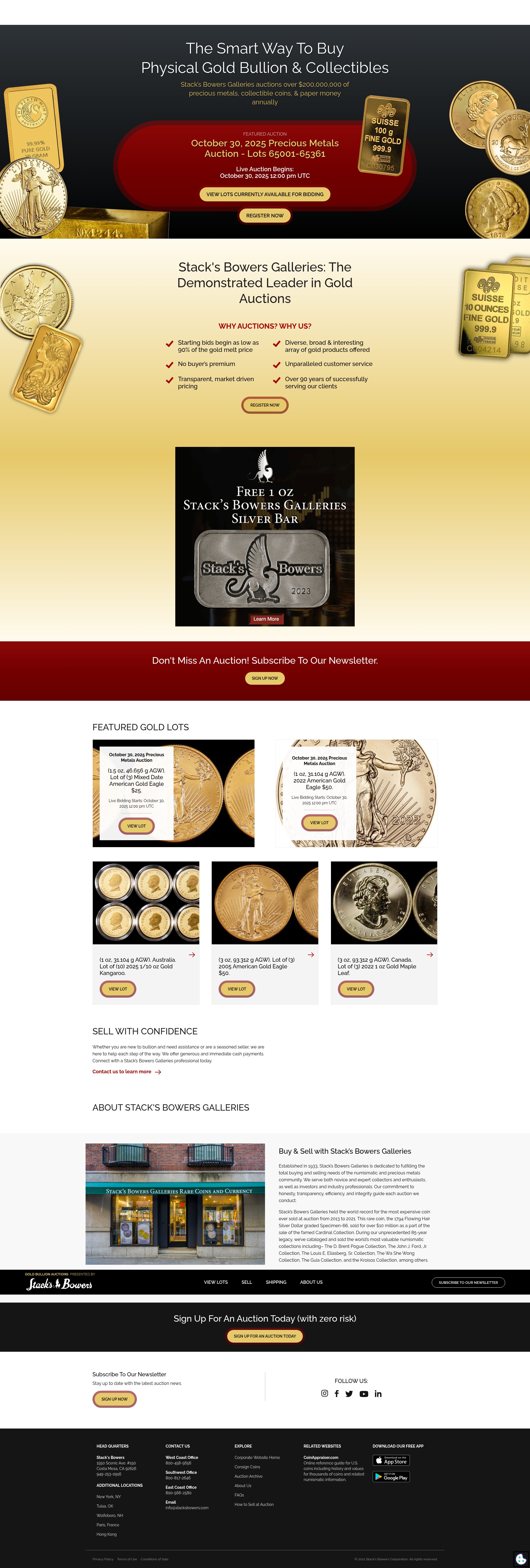 Screenshot of goldauction.com