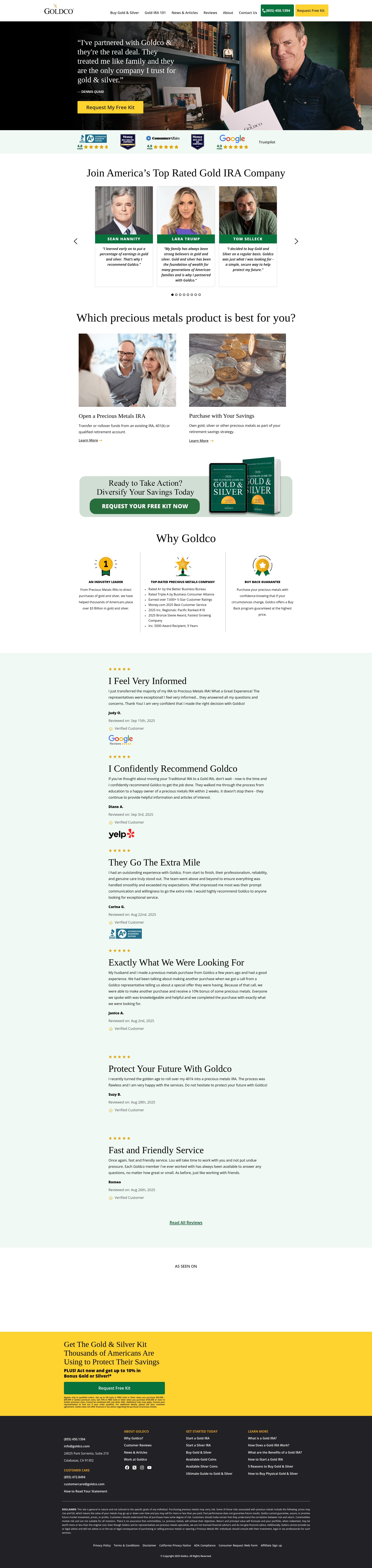 Screenshot of goldco.com