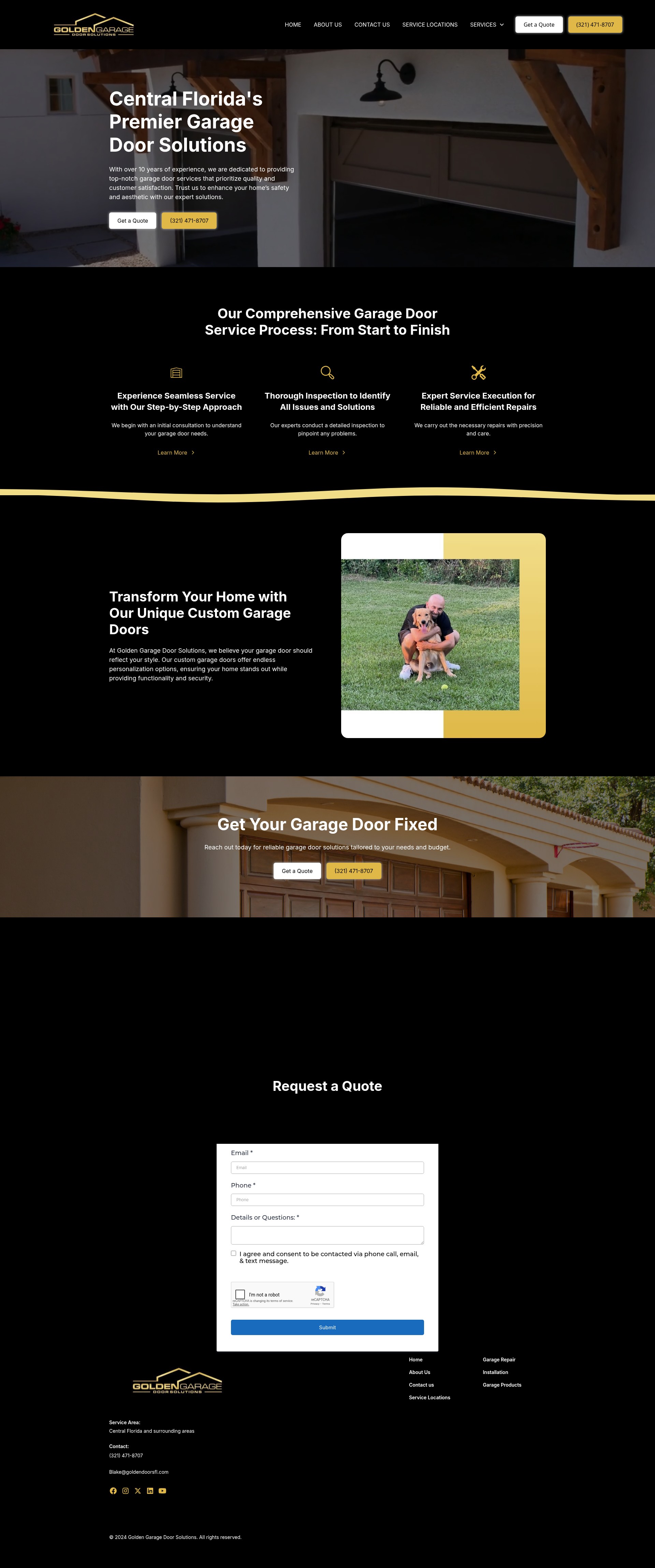 Screenshot of goldendoorsfl.com