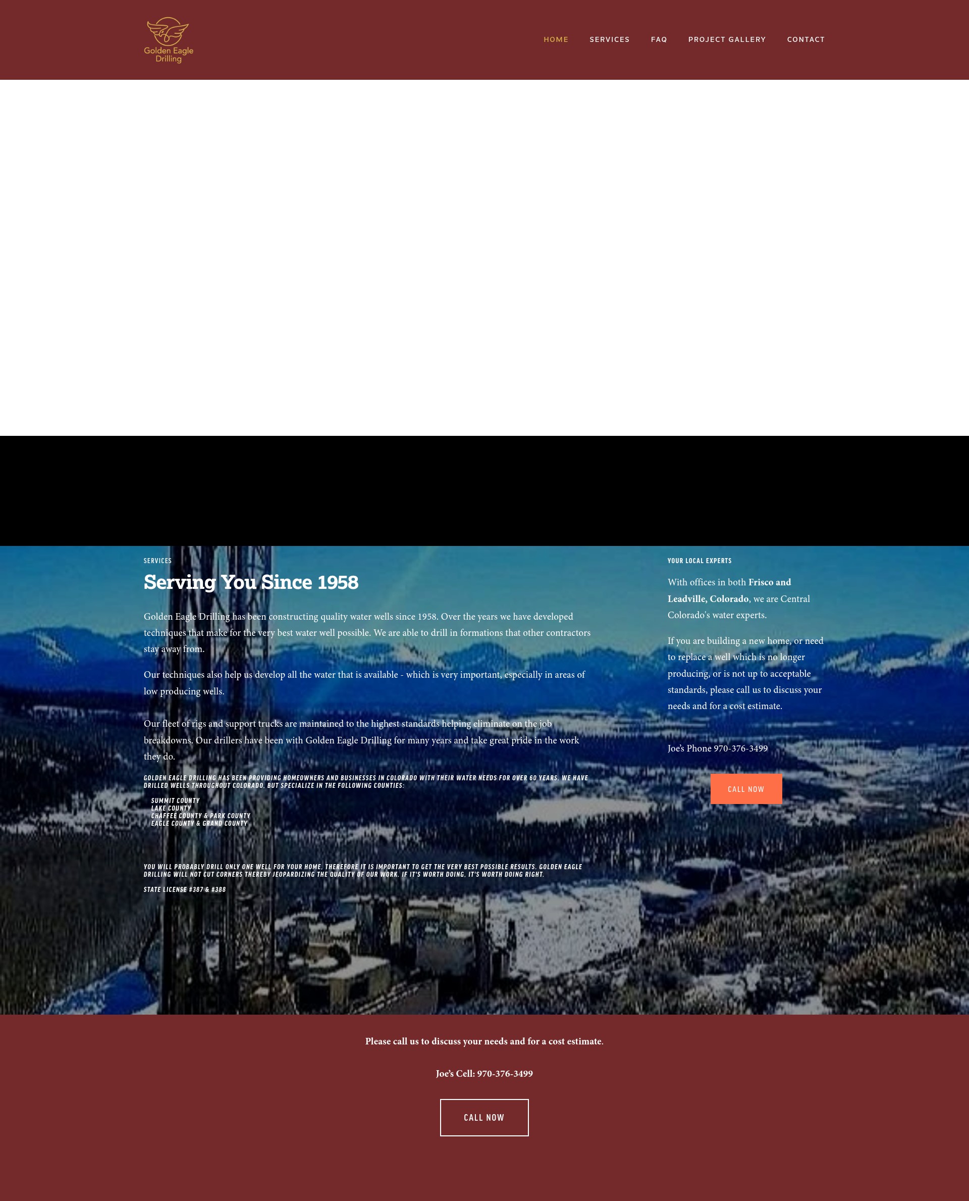 Screenshot of goldeneaglewelldrilling.com
