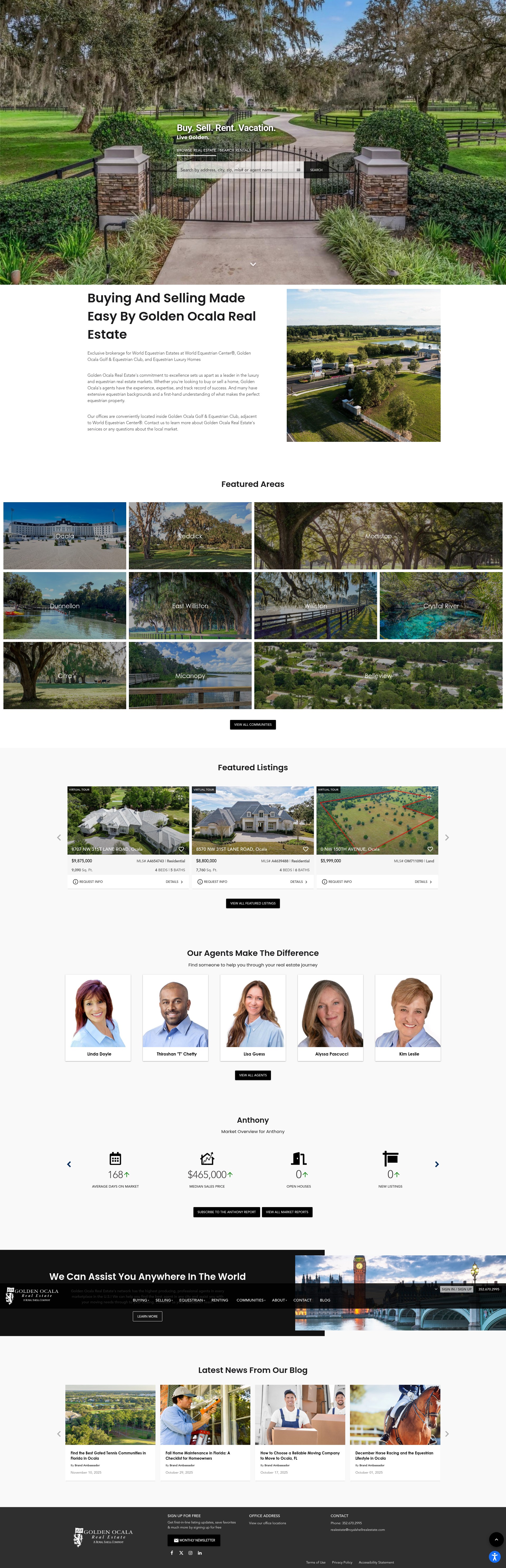 Screenshot of goldenocalarealestate.com