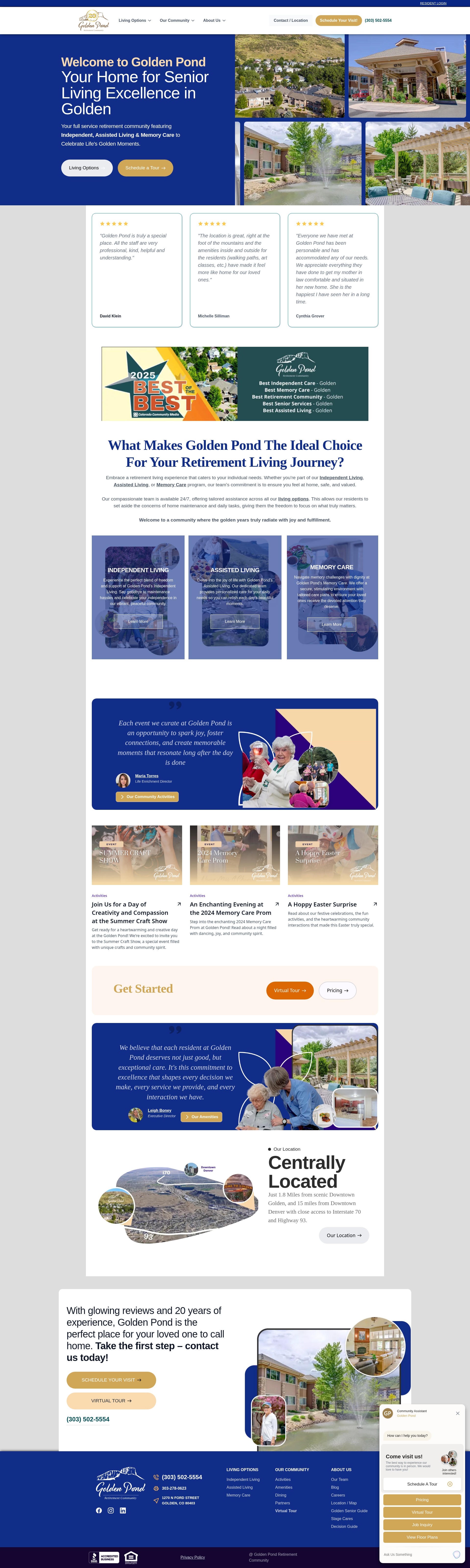 Screenshot of goldenpond.com