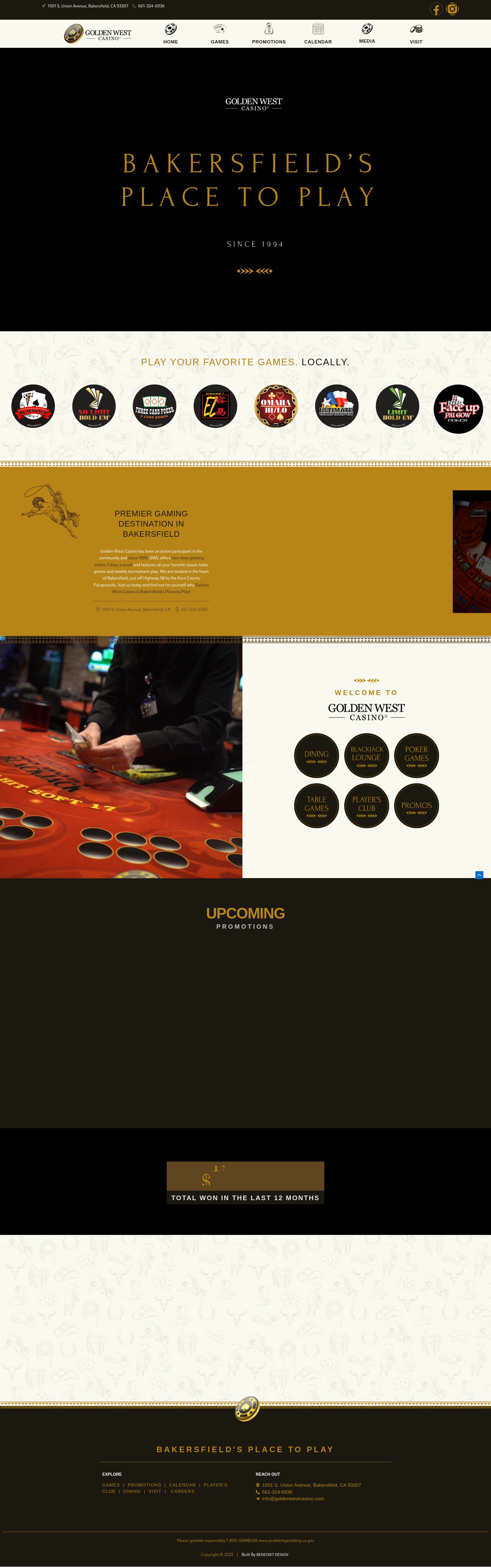 Screenshot of goldenwestcasino.com