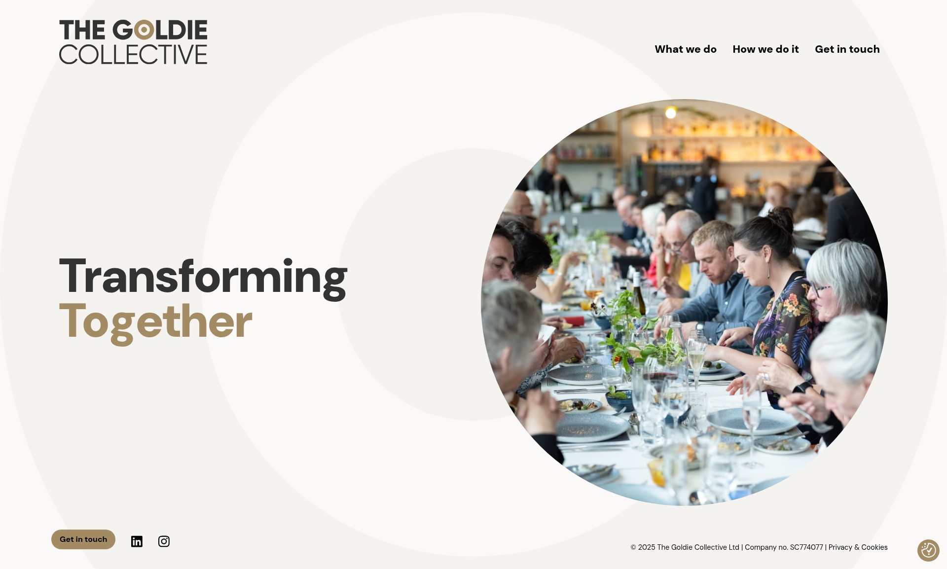 Screenshot of goldiecollective.com