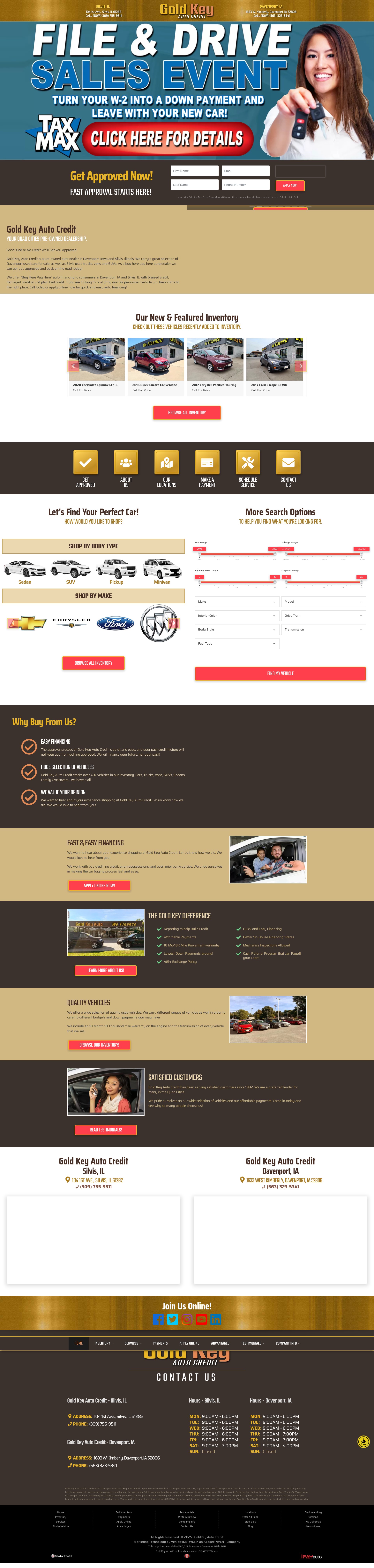 Screenshot of goldkeysilvis.com