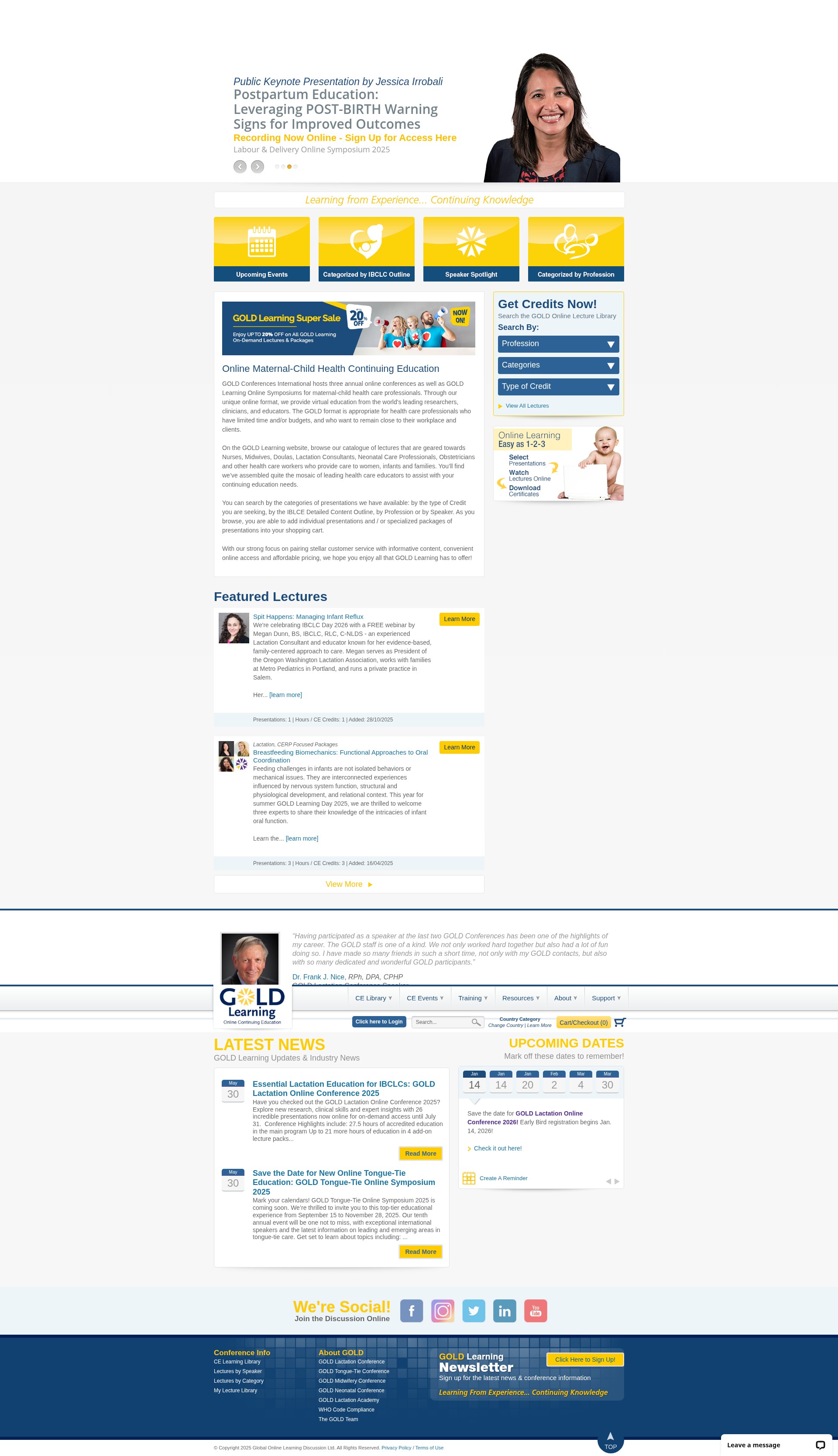 Screenshot of goldlearning.com