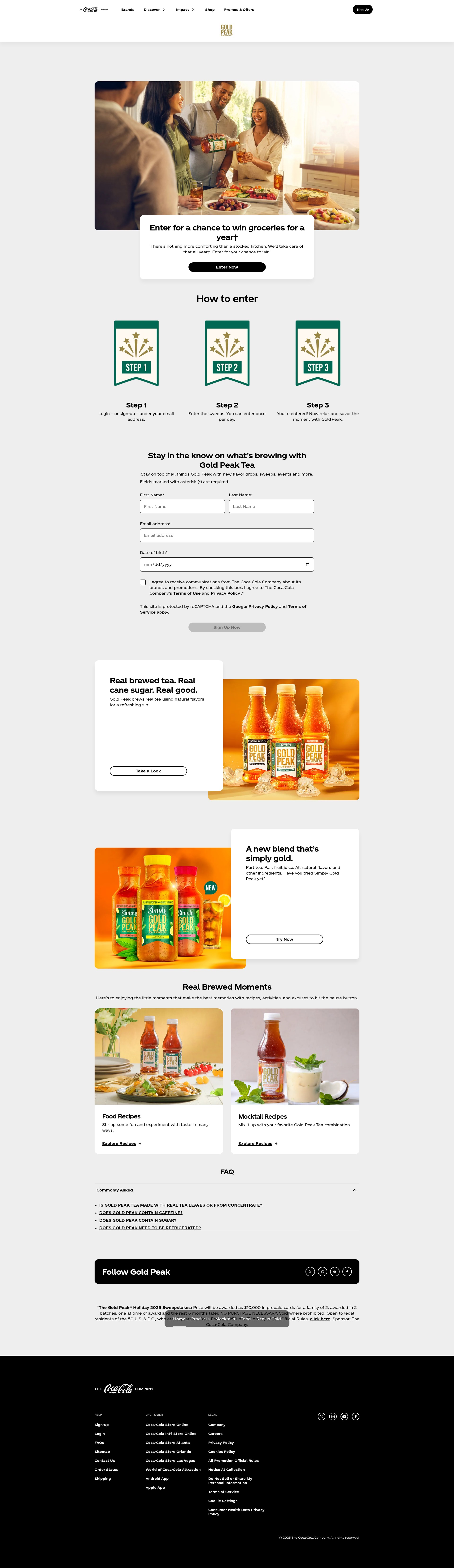 Screenshot of goldpeakbeverages.com