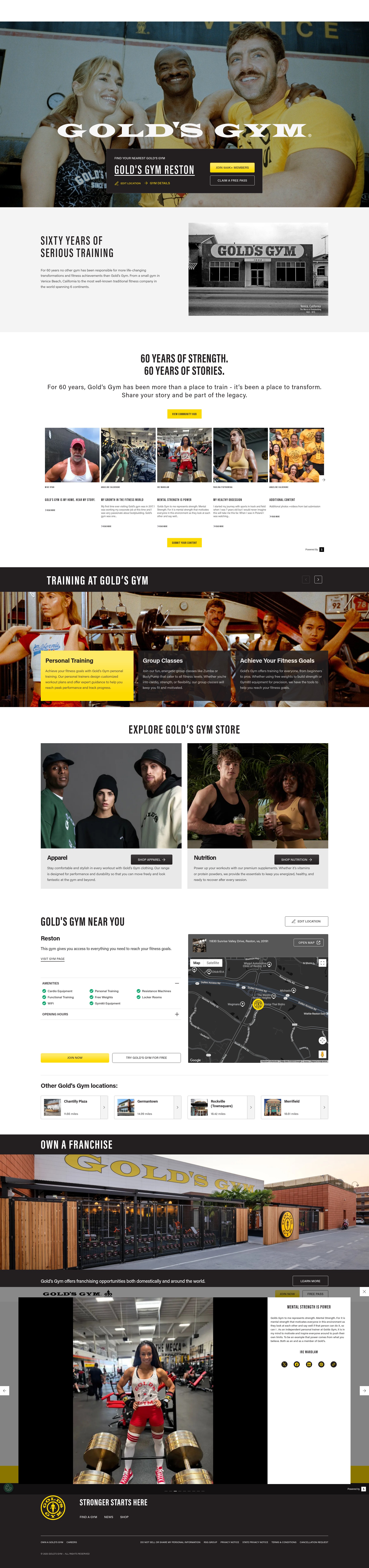 Screenshot of goldsgym.com
