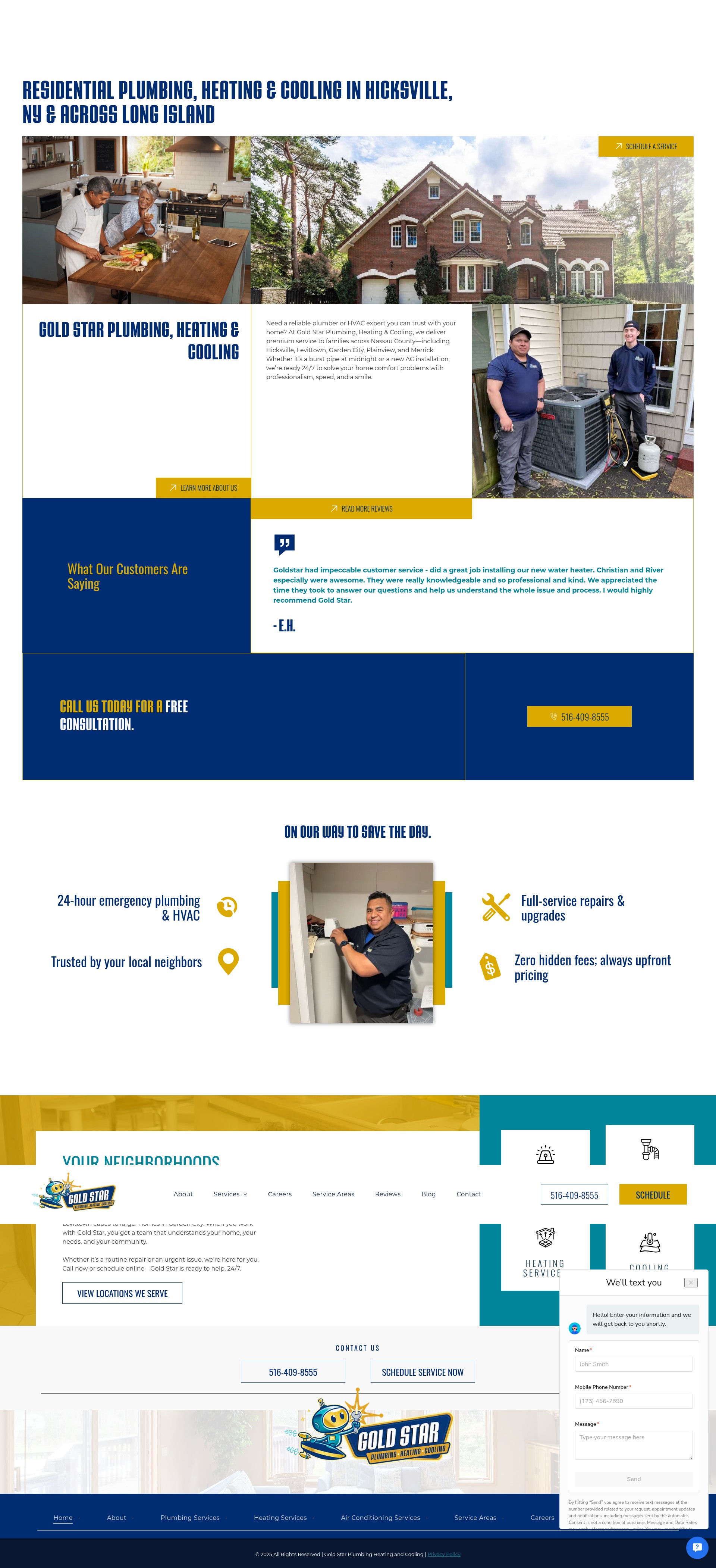 Screenshot of goldstar-plumbing.com