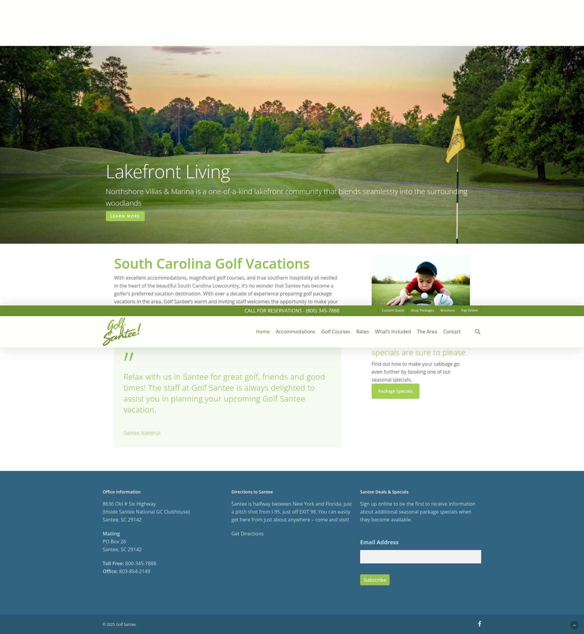 Screenshot of golfsantee.com