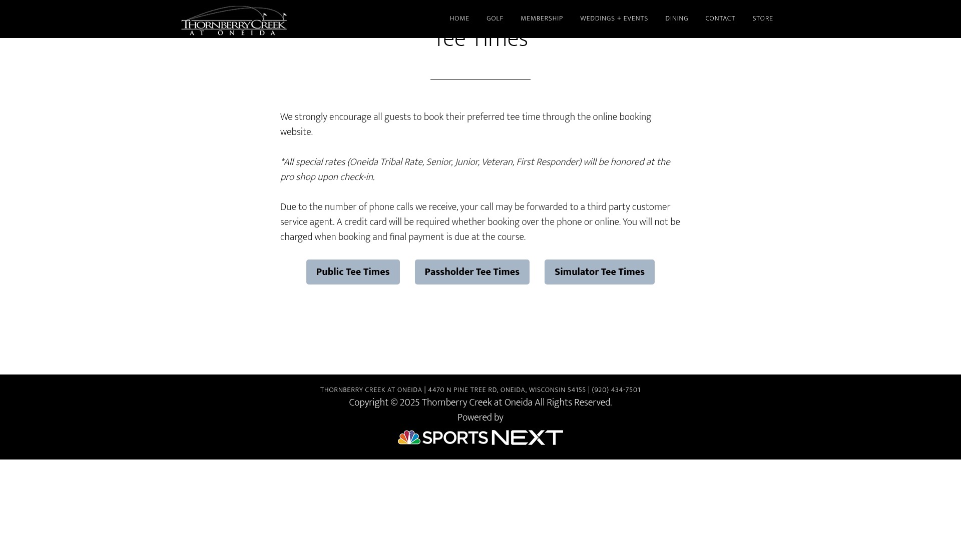Screenshot of golfthornberry.com