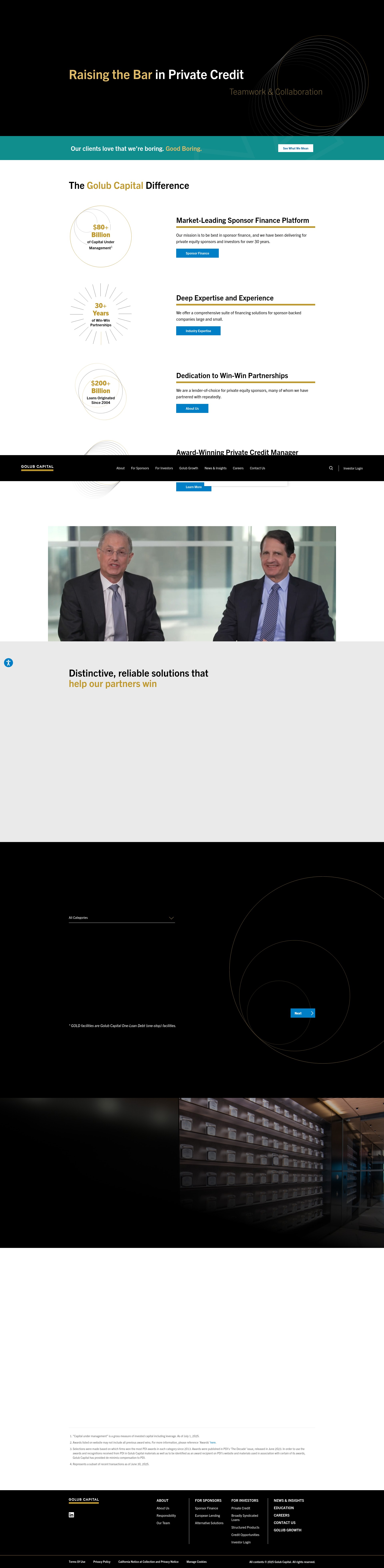 Screenshot of golubcapital.com