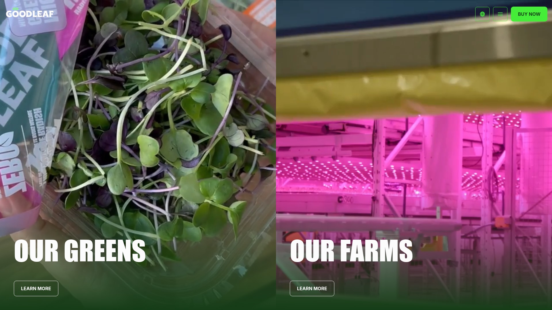 Screenshot of goodleaffarms.com