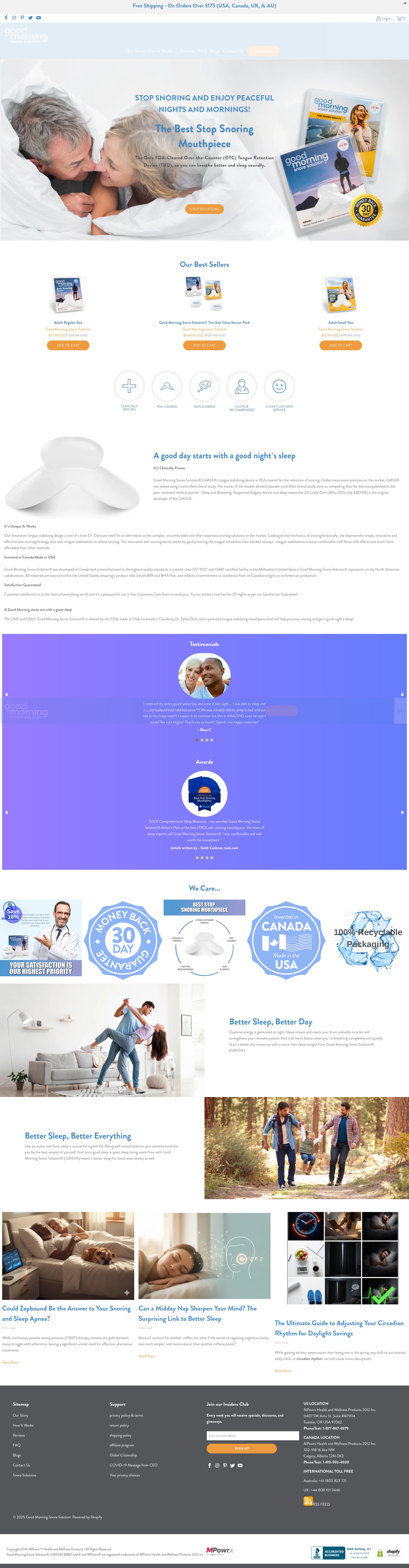 Screenshot of goodmorningsnoresolution.com