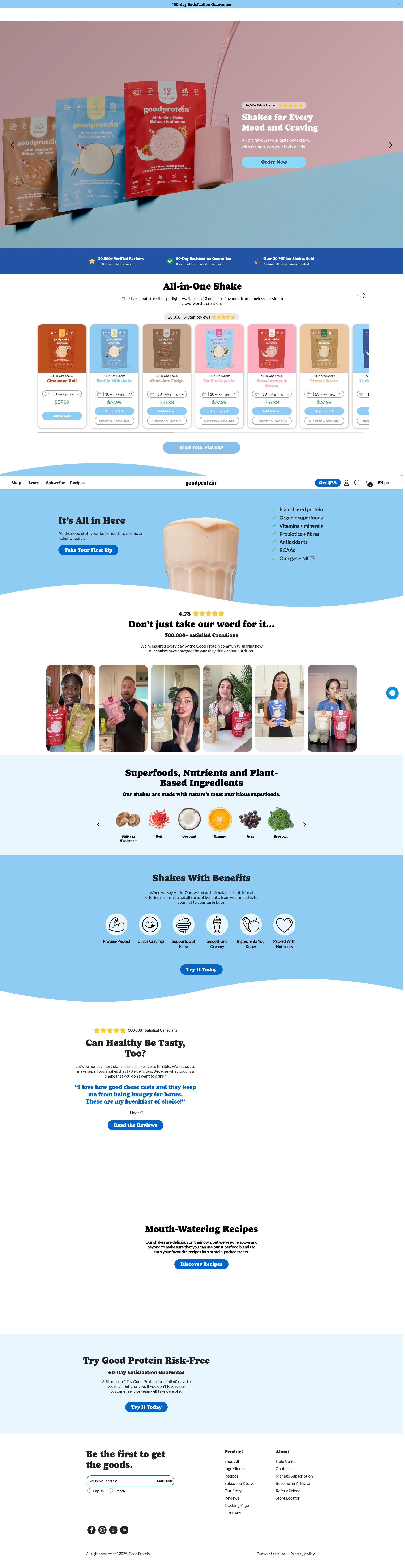 Screenshot of goodprotein.ca