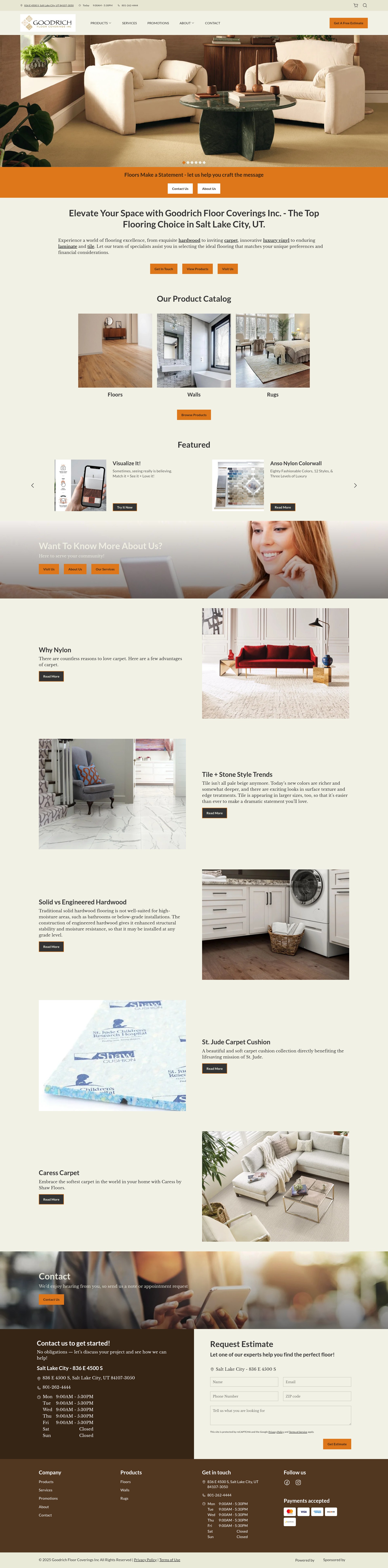 Screenshot of goodrichfloors.com