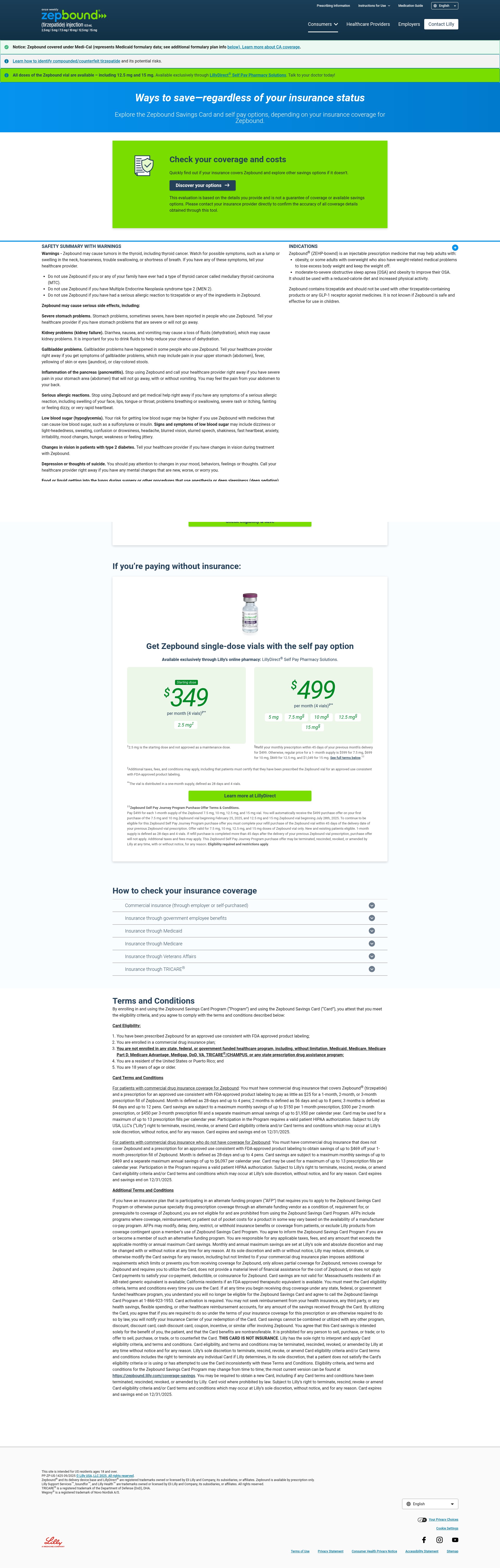 Screenshot of goodrx.com