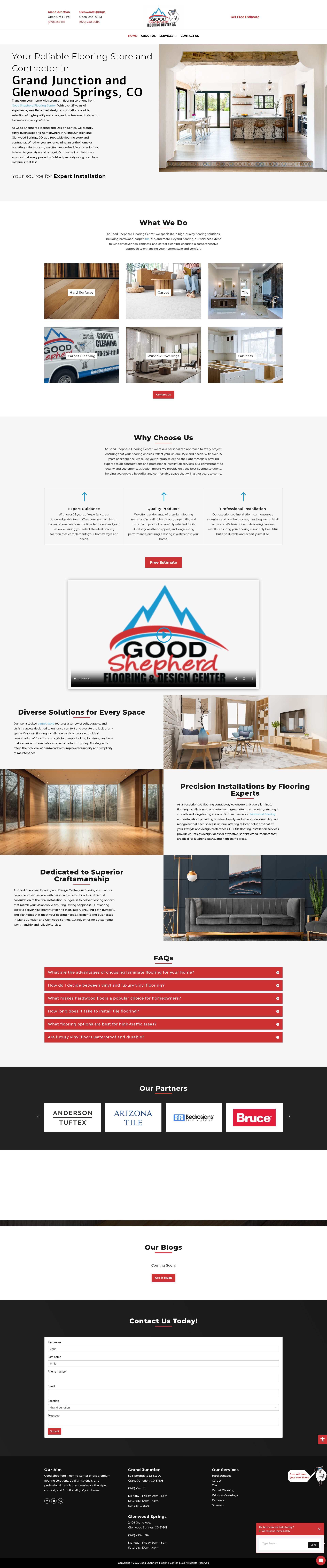 Screenshot of goodshepherdflooring.com