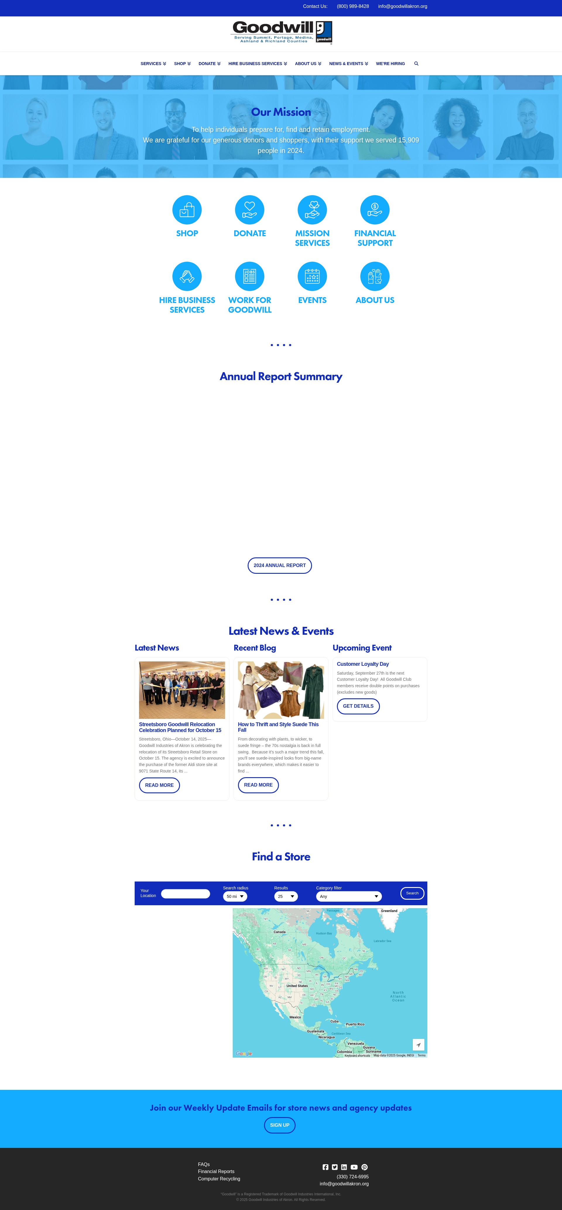 Screenshot of goodwillakron.org