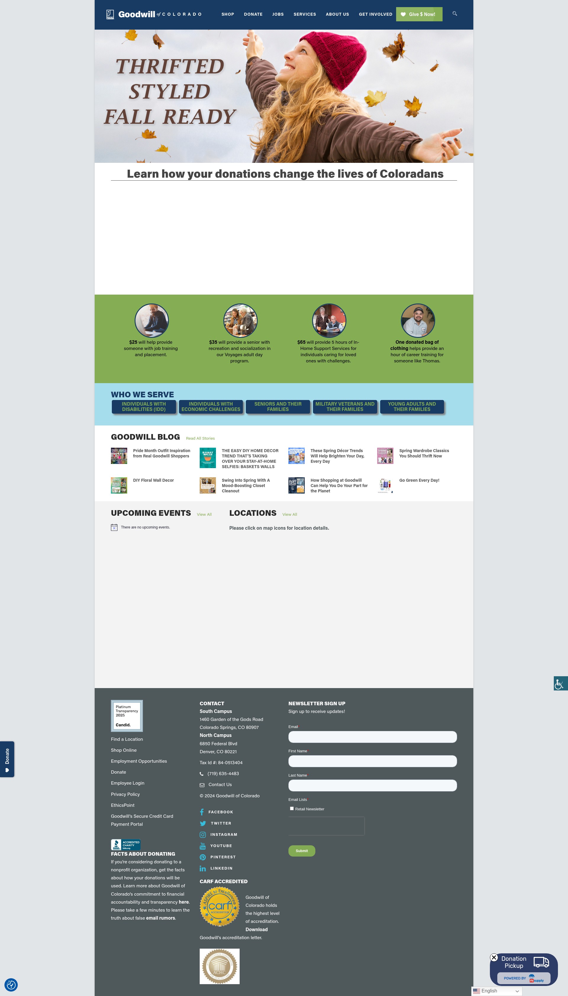 Screenshot of goodwillcolorado.org