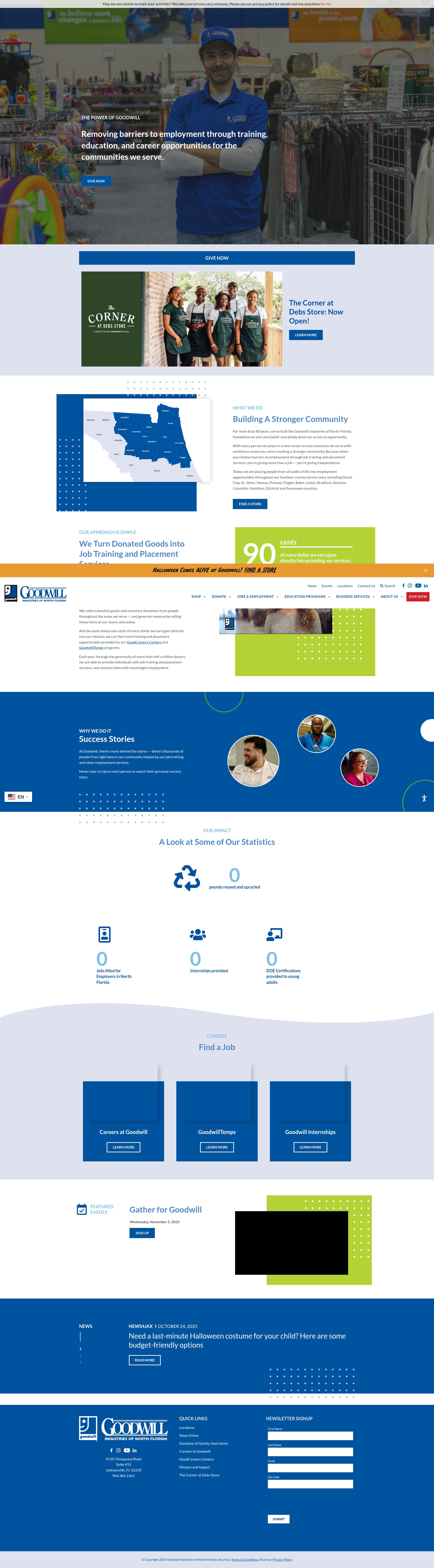 Screenshot of goodwilljax.org