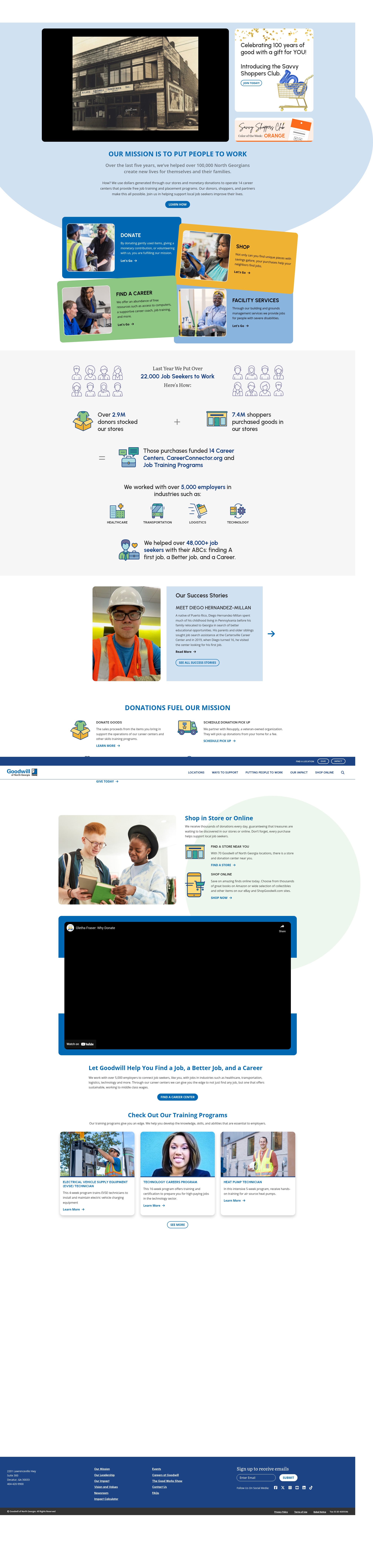 Screenshot of goodwillng.org
