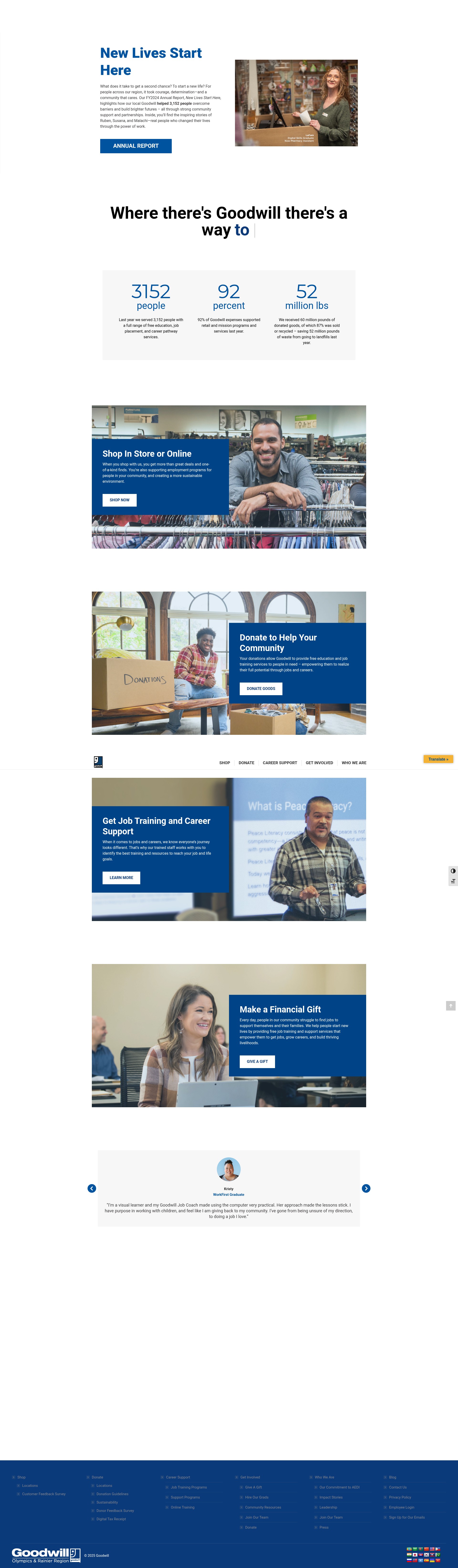 Screenshot of goodwillwa.org