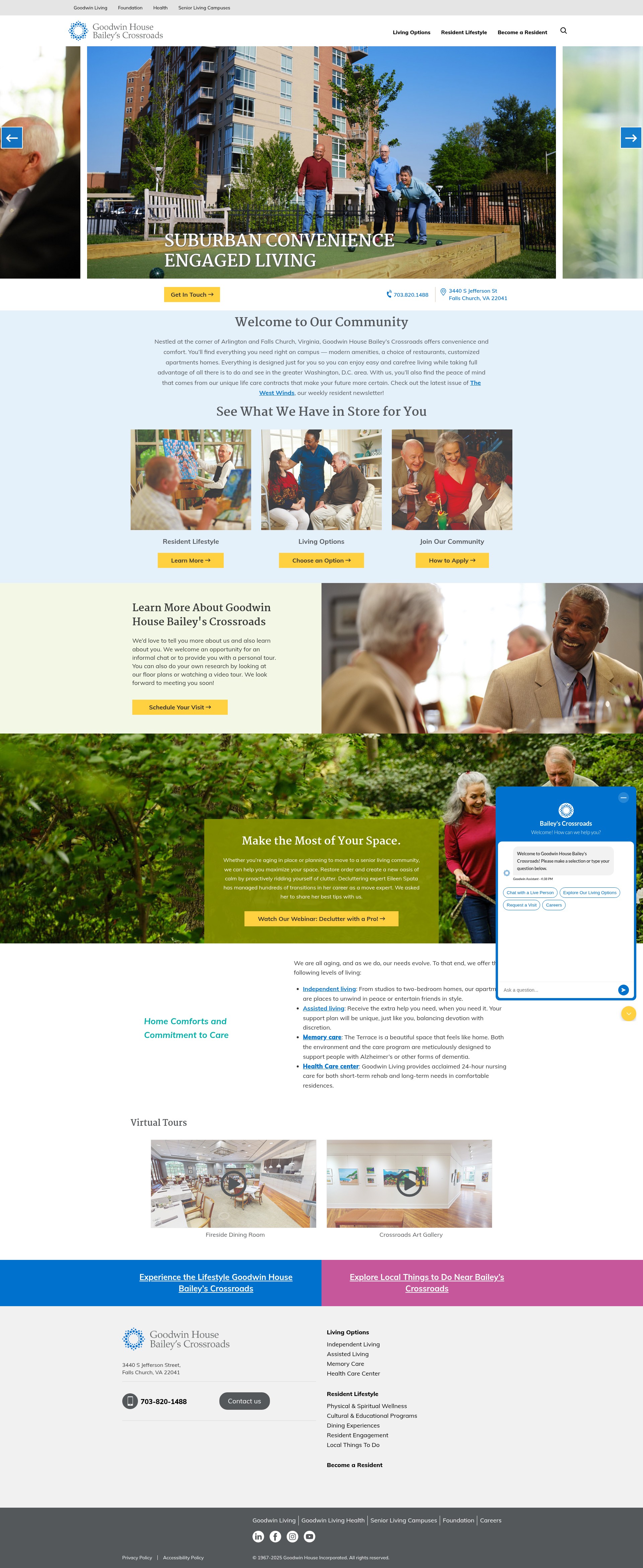 Screenshot of goodwinhousebaileyscrossroads.org