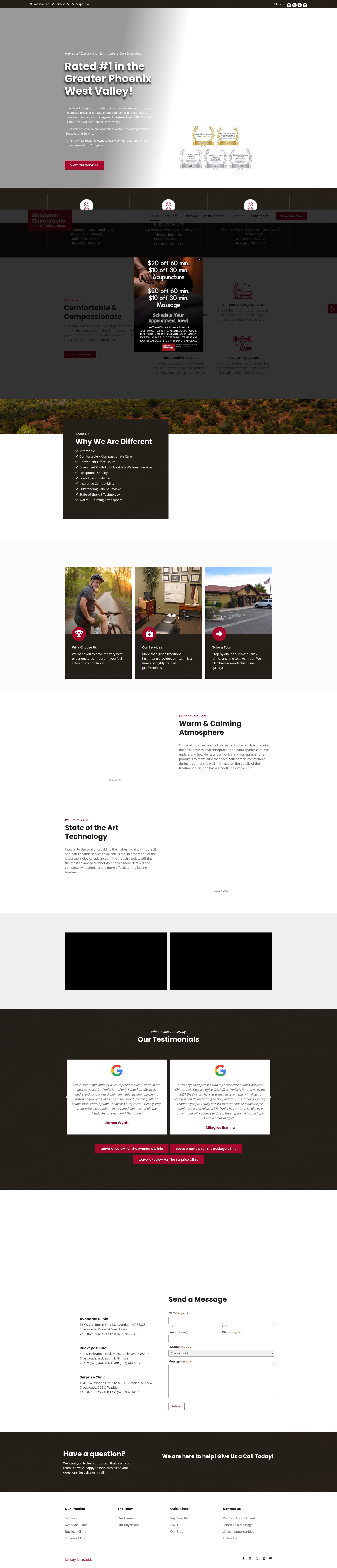 Screenshot of goodyearchiropractic.com