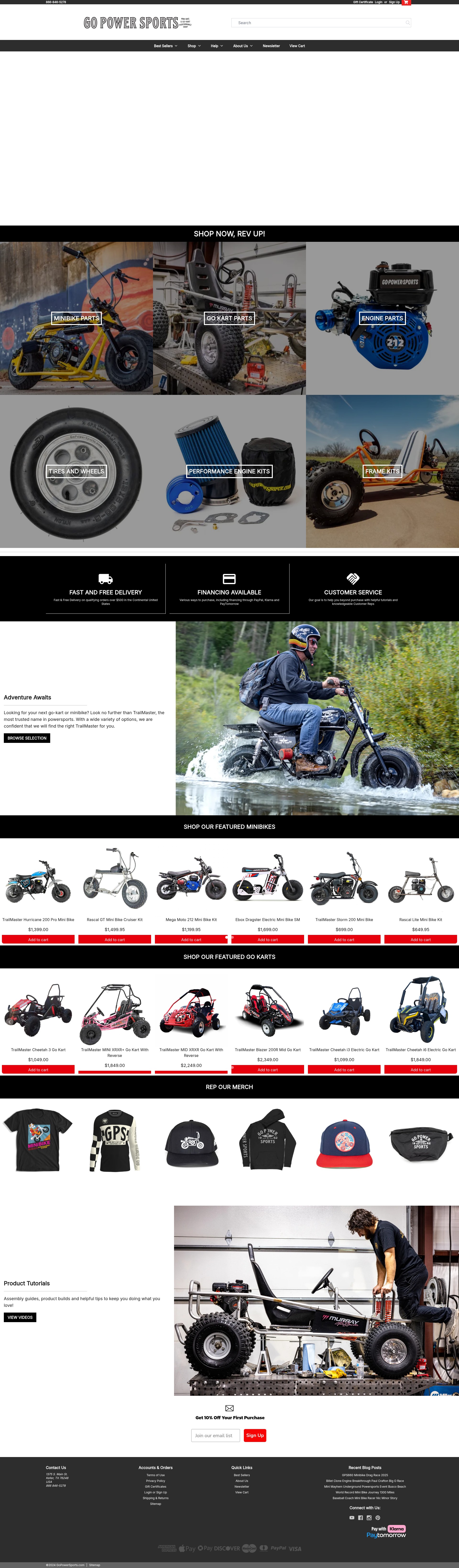 Screenshot of gopowersports.com