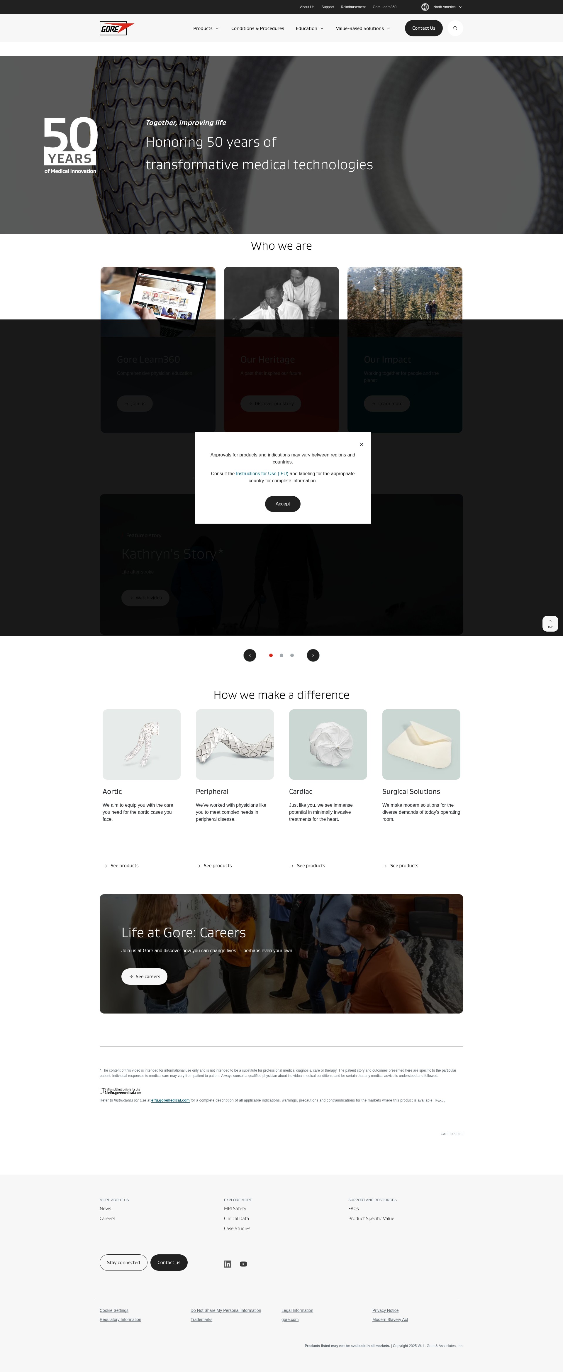 Screenshot of goremedical.com