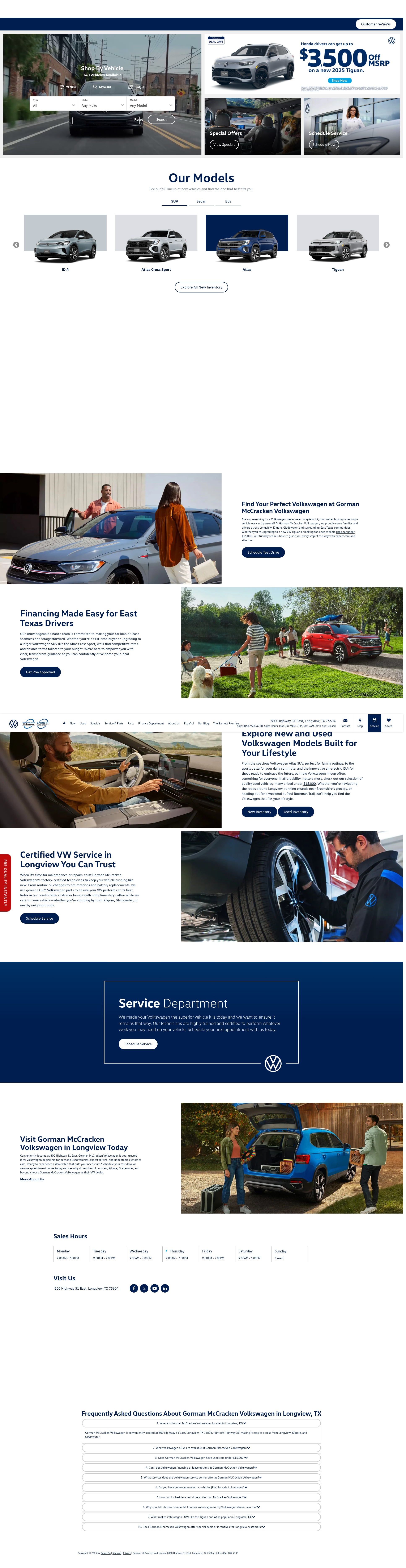 Screenshot of gormanmccrackenvw.com