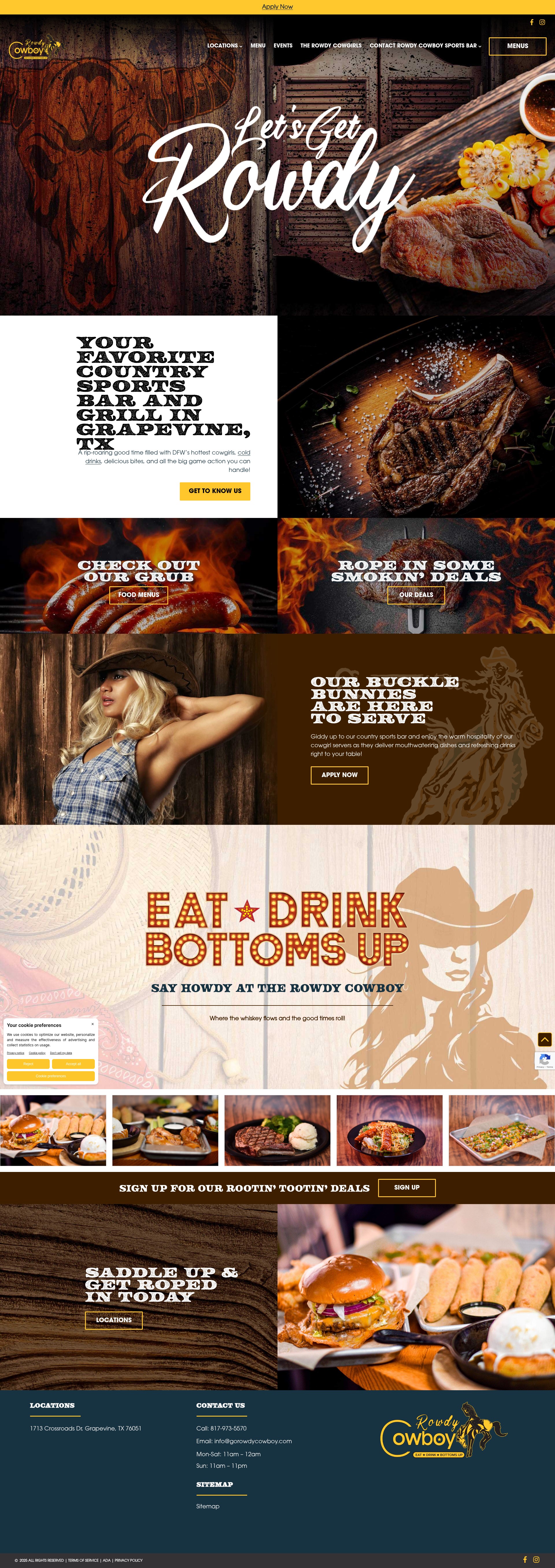 Screenshot of gorowdycowboy.com