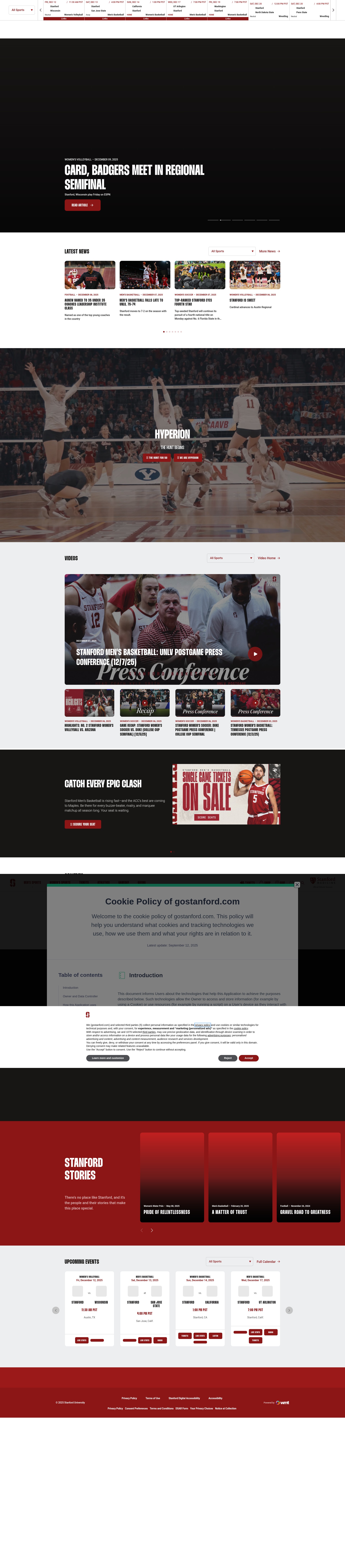 Screenshot of gostanford.com
