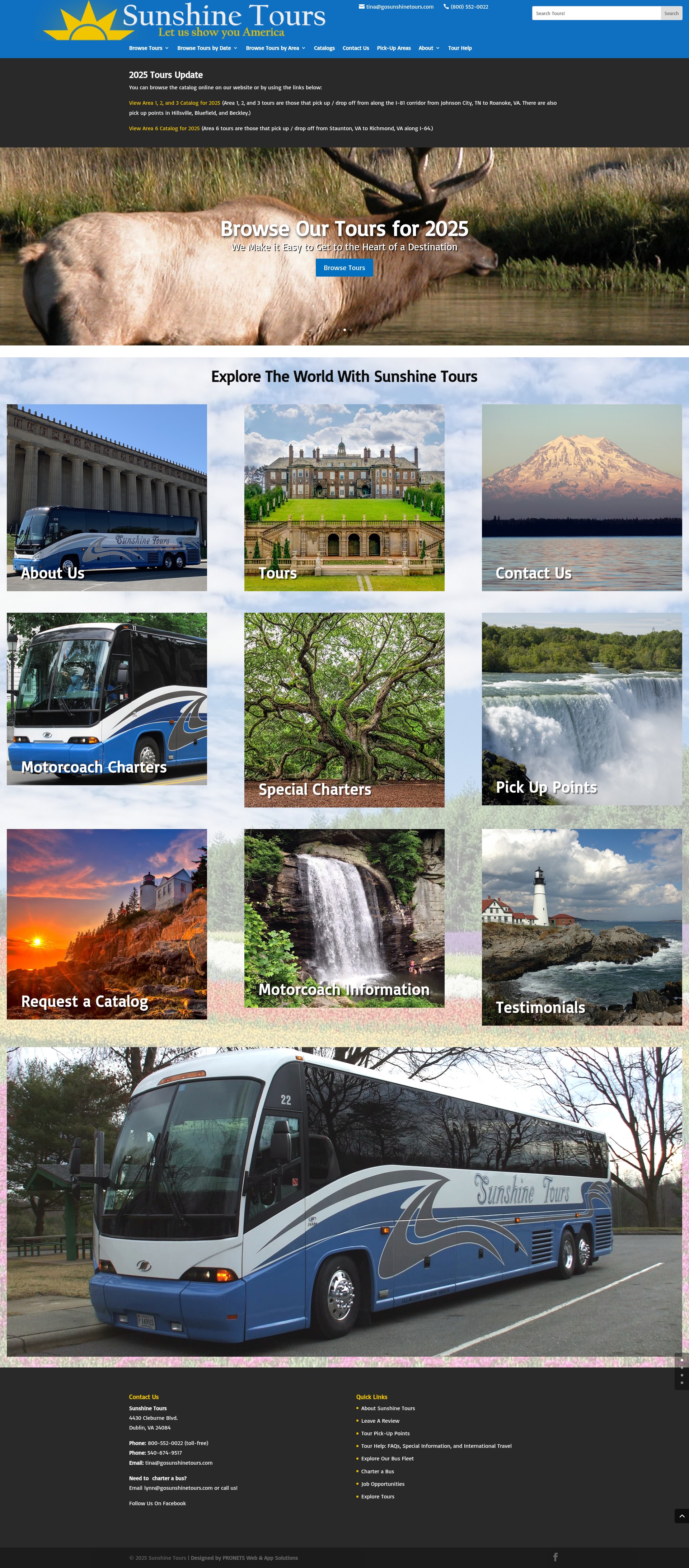 Screenshot of gosunshinetours.com
