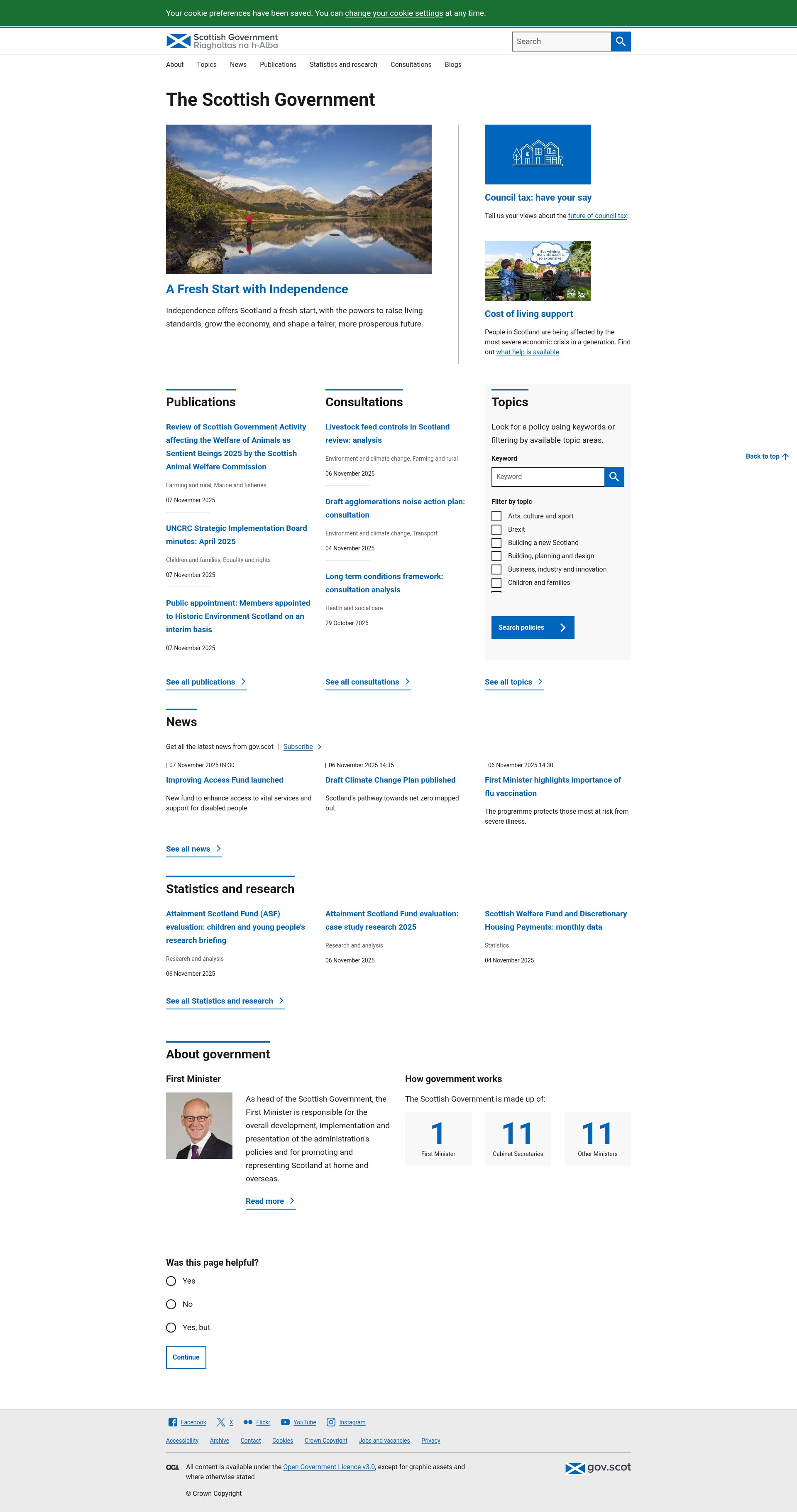 Screenshot of gov.scot