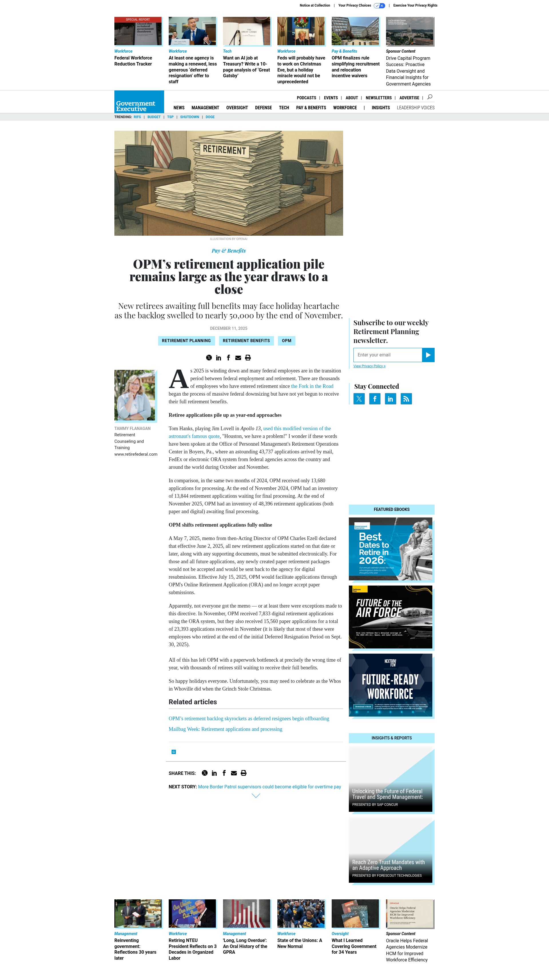 Screenshot of govexec.com