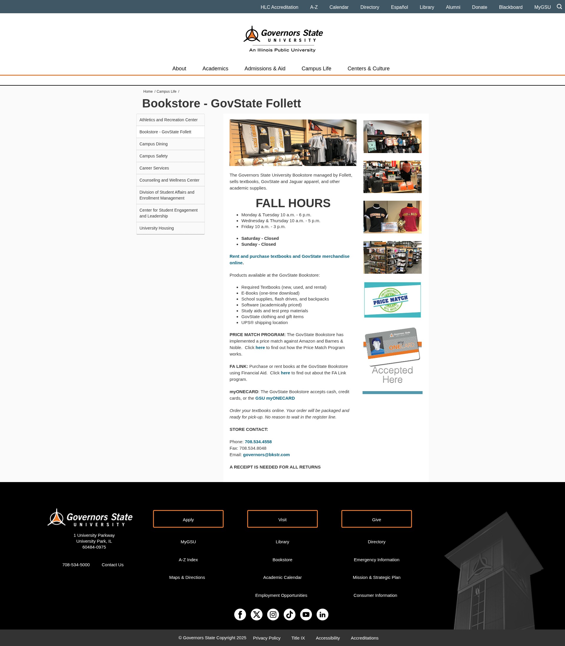 Screenshot of govst.edu