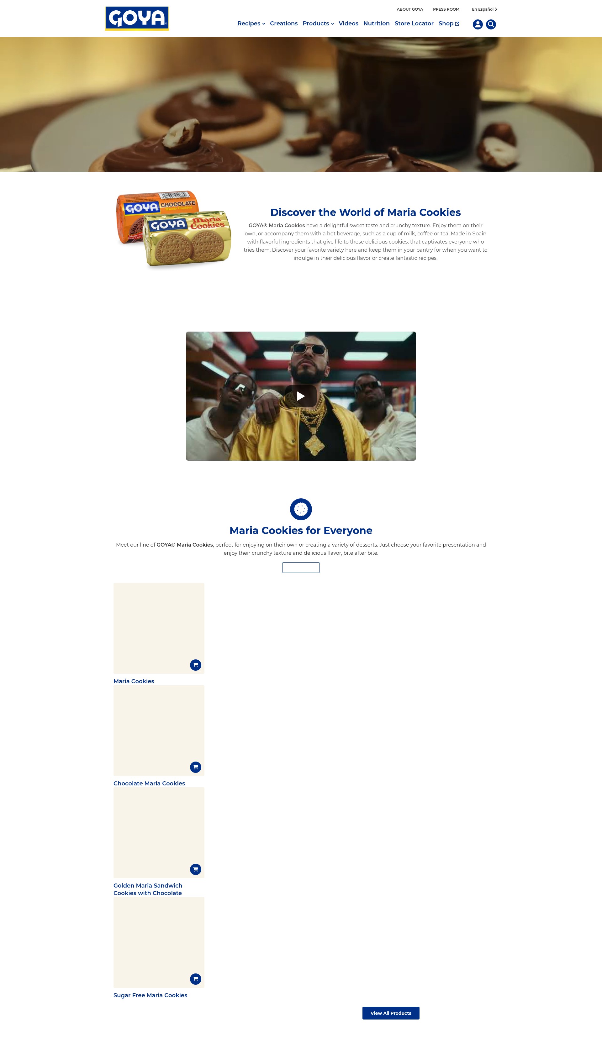 Screenshot of goya.com
