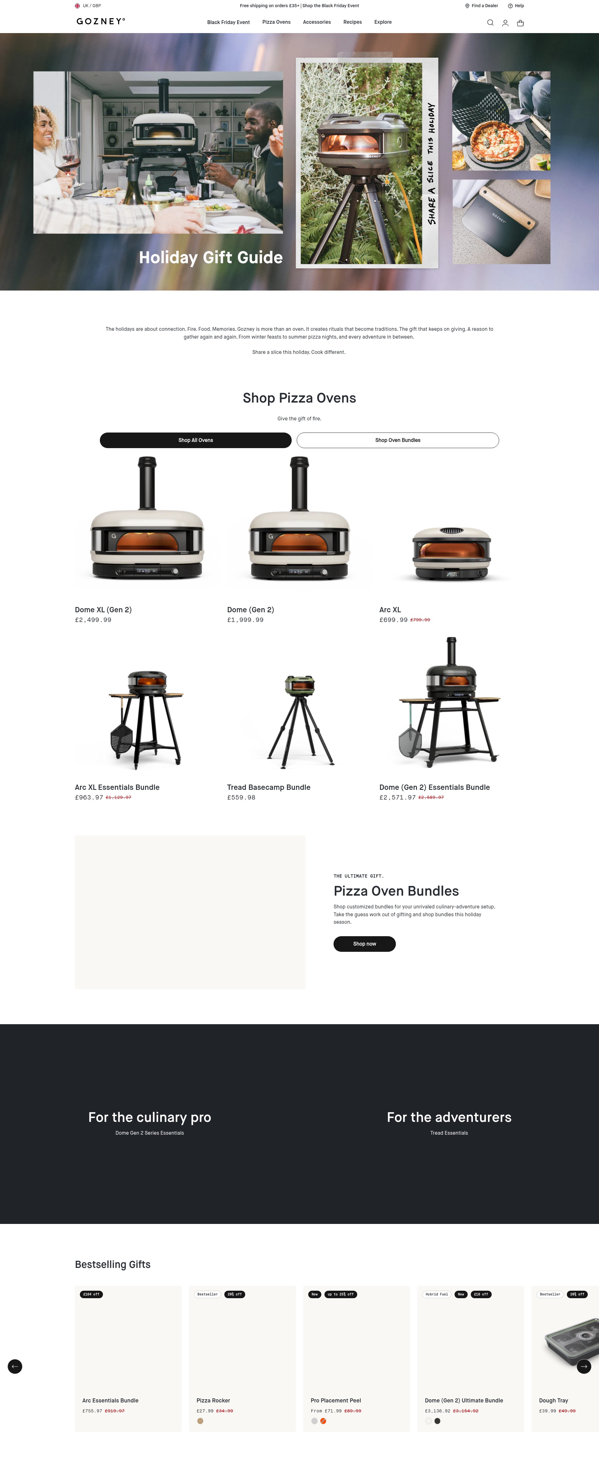 Screenshot of gozney.com