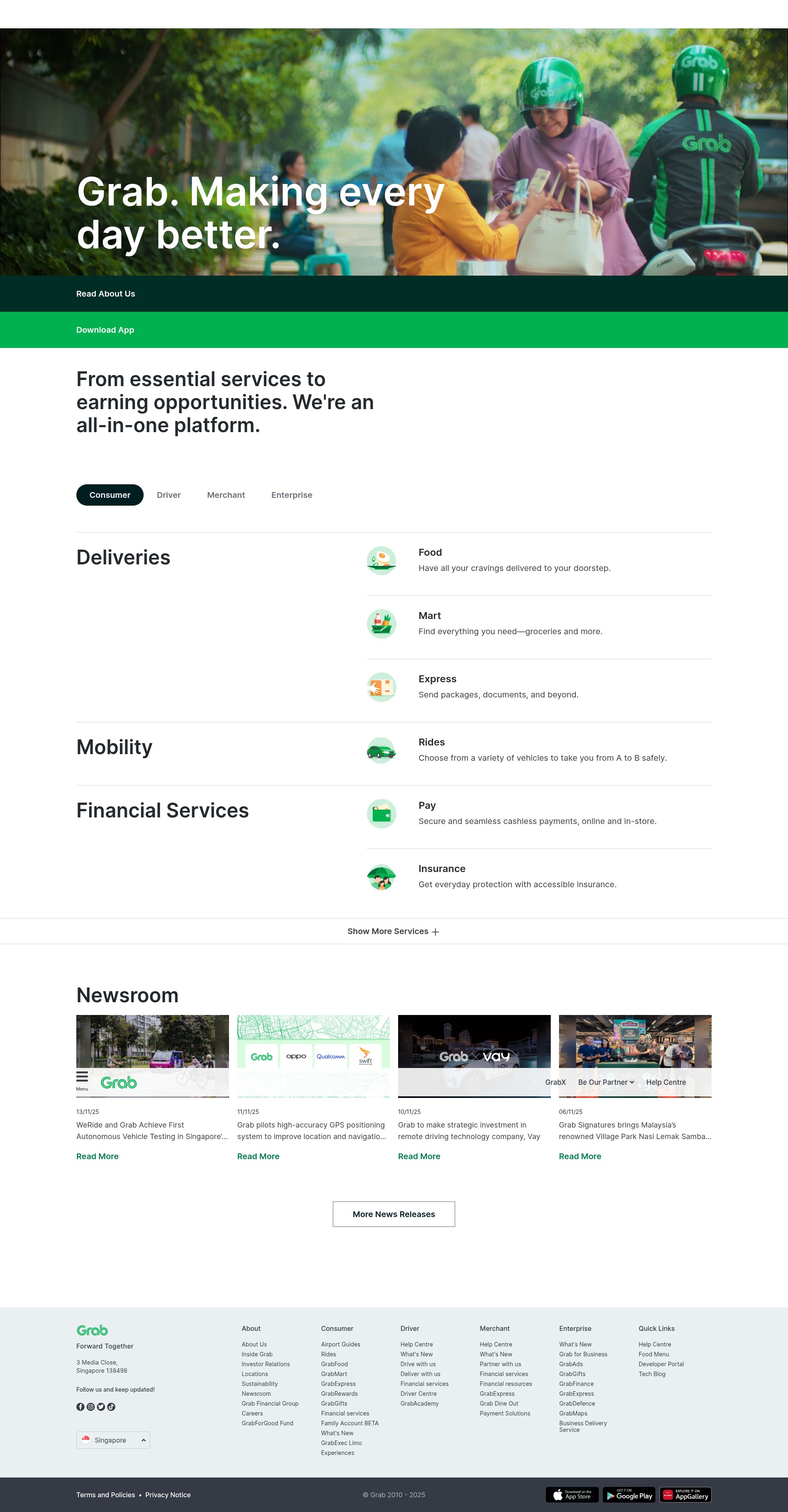 Screenshot of grab.com
