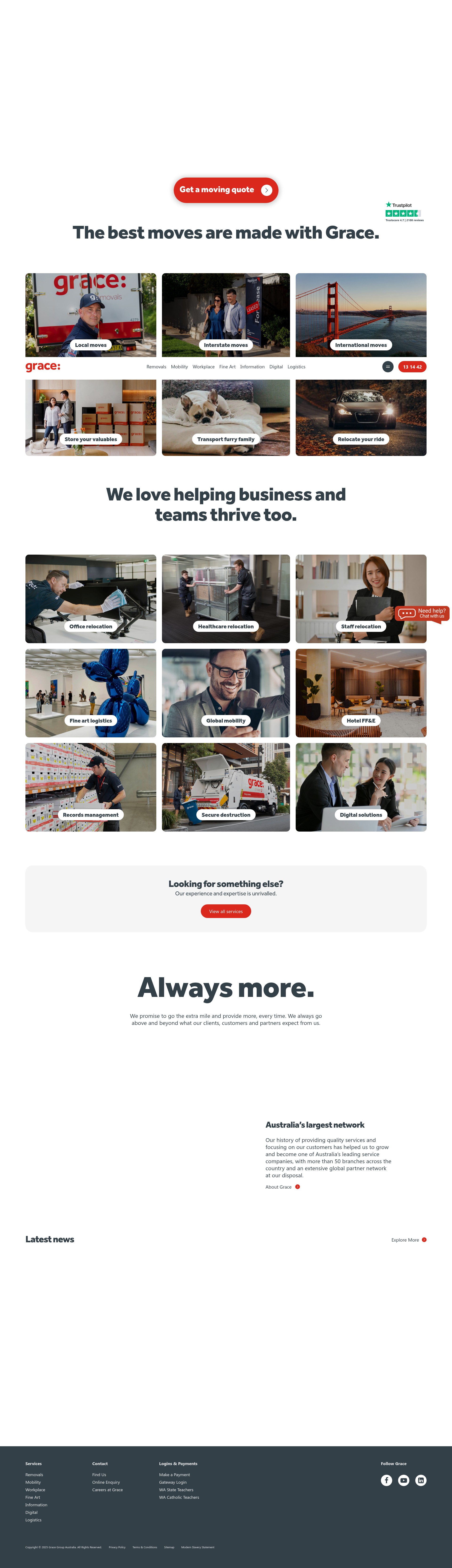 Screenshot of grace.com.au