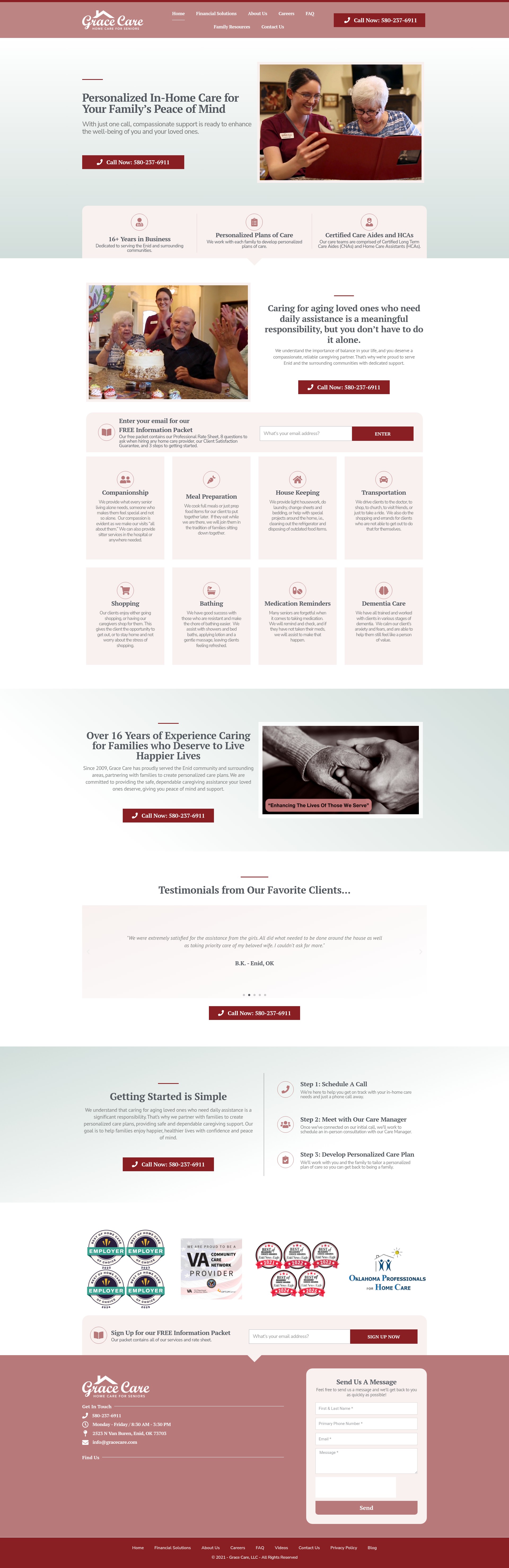 Screenshot of gracecare.com