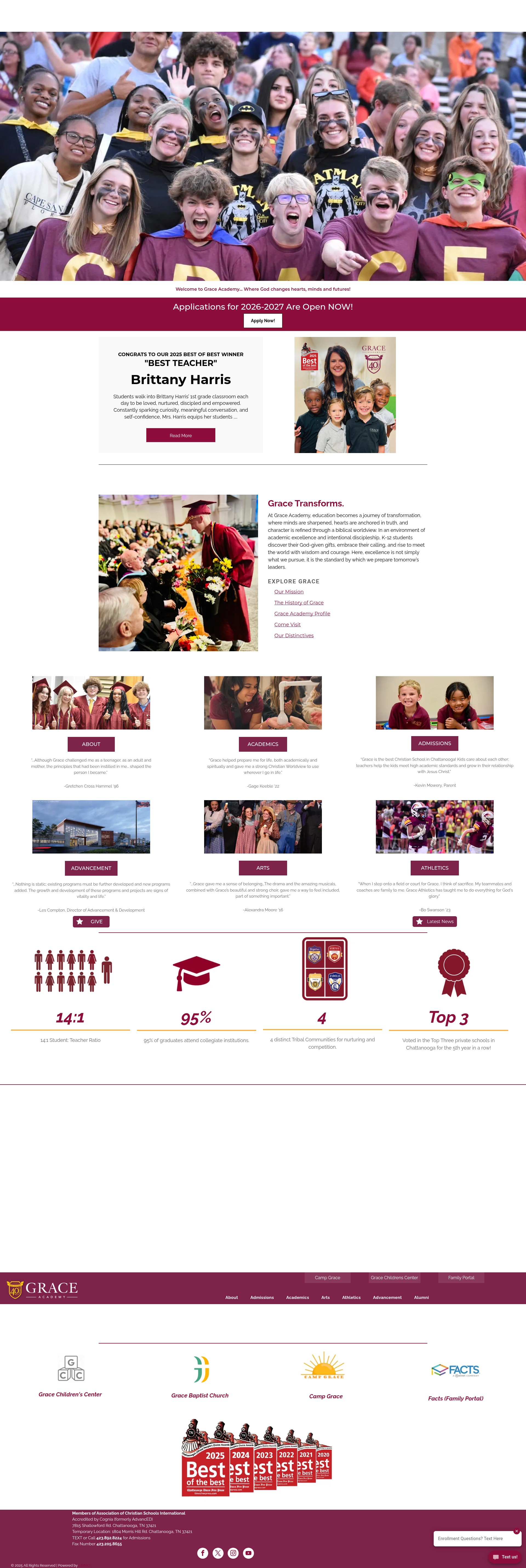 Screenshot of gracechatt.org