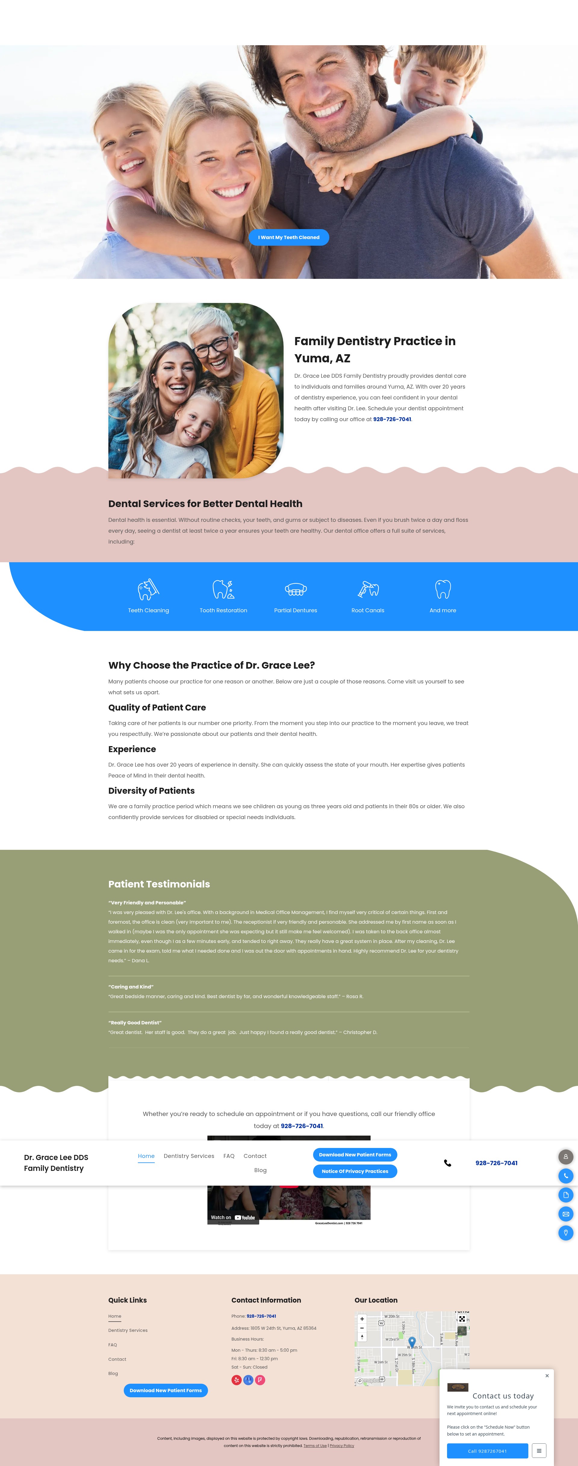 Screenshot of graceleedentist.com