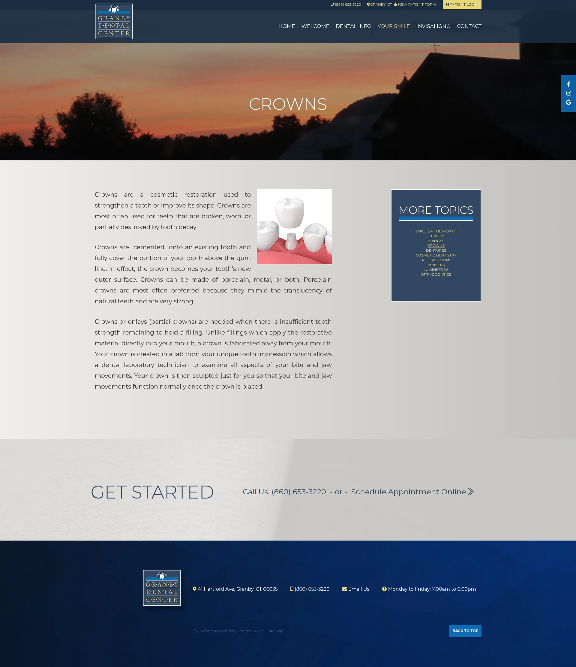 Screenshot of granbydentalcenter.com
