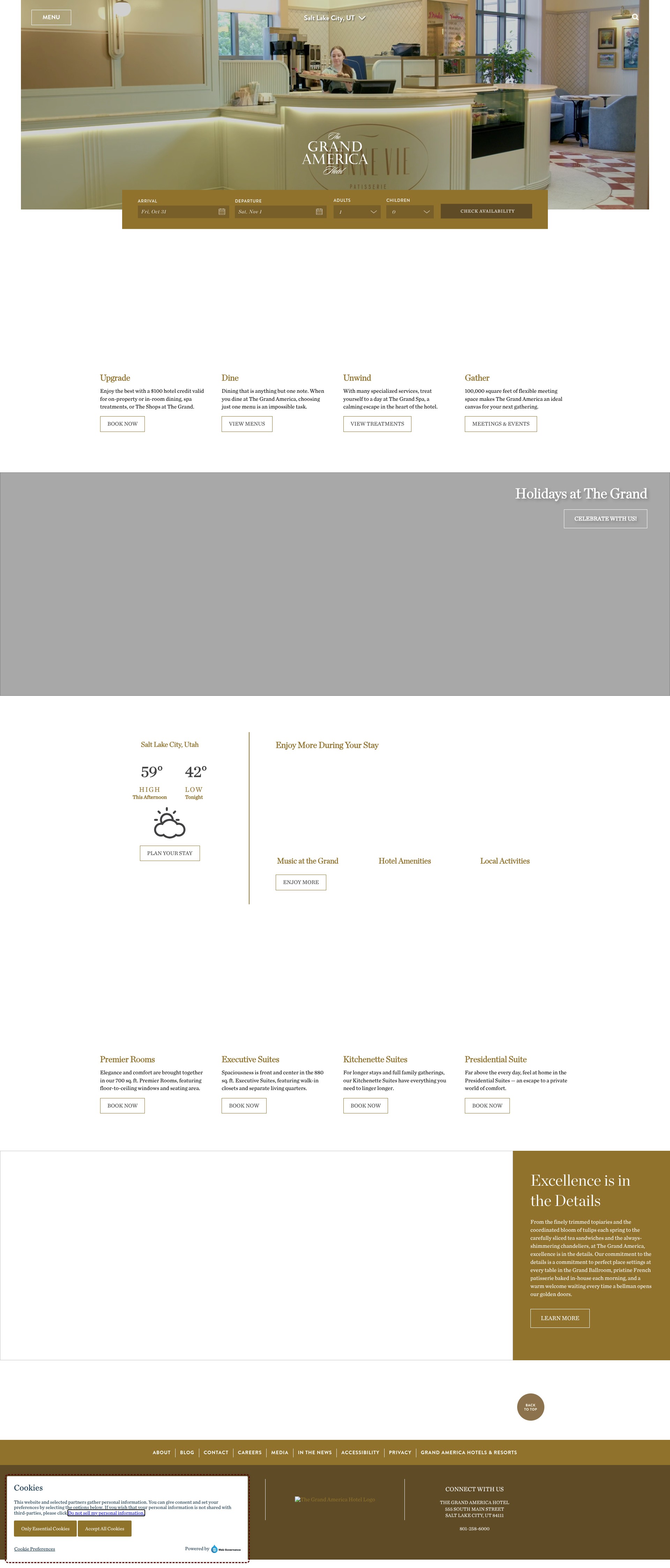 Screenshot of grandamerica.com