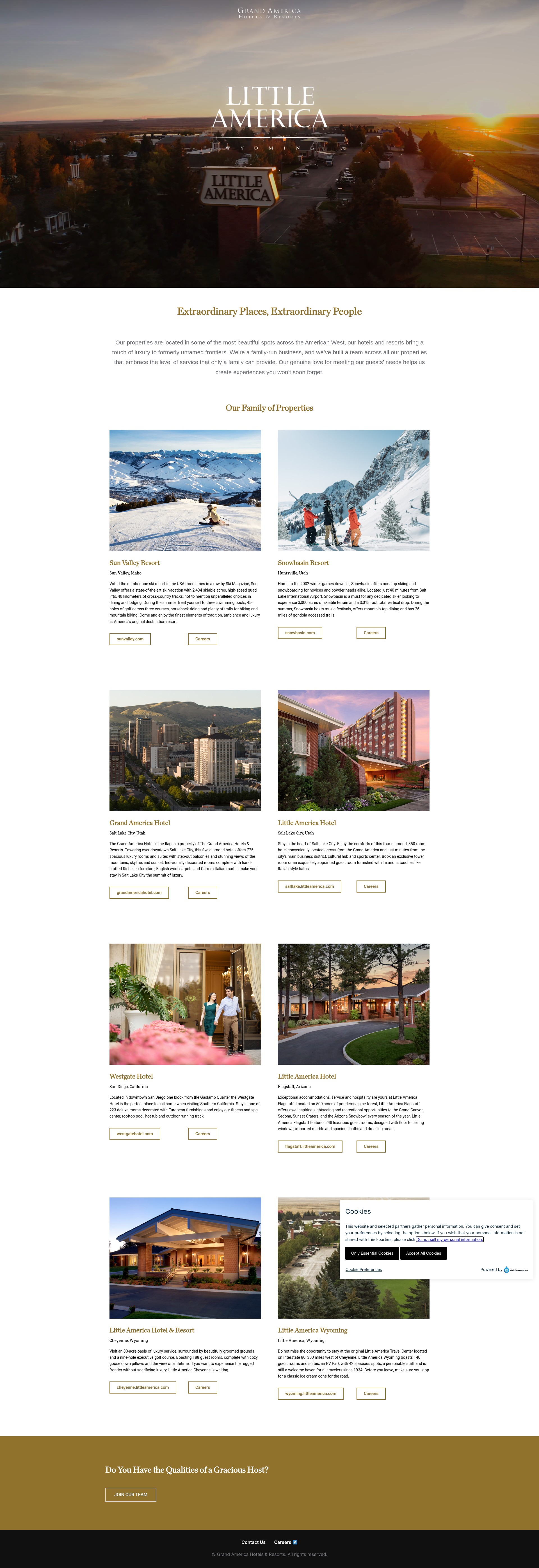 Screenshot of grandamericahotelsandresorts.com