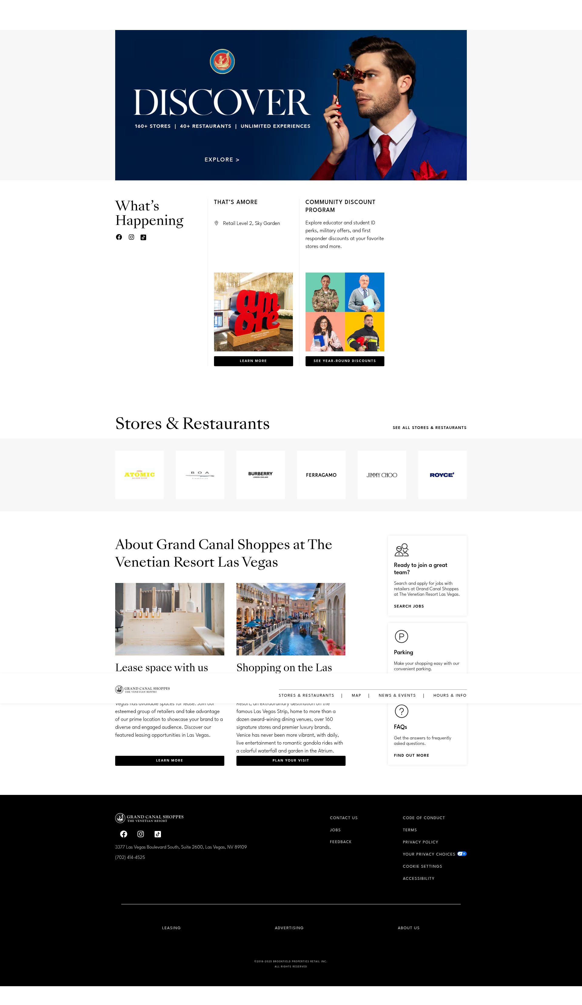 Screenshot of grandcanalshoppes.com