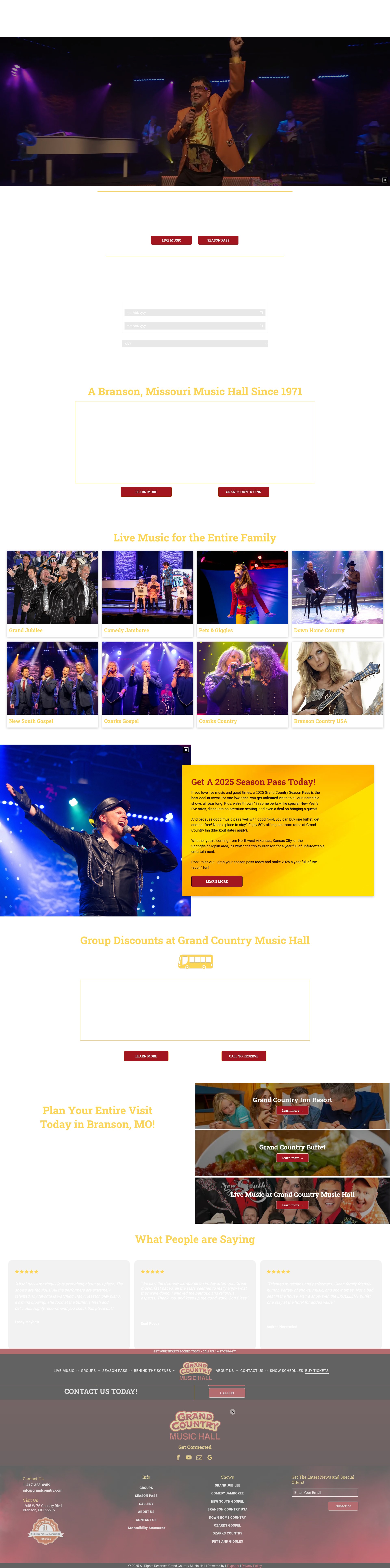 Screenshot of grandcountrylivemusic.com